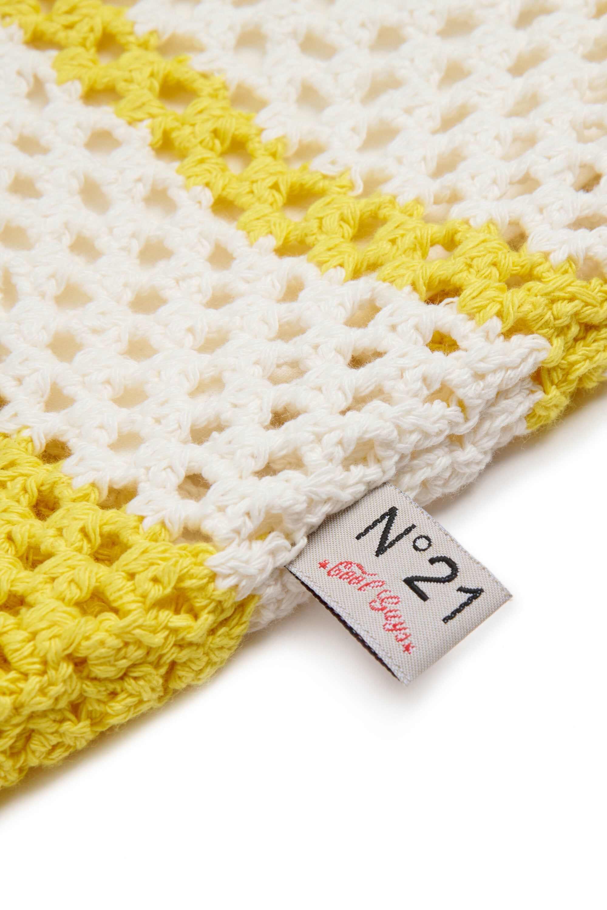 Openwork knitted skirt