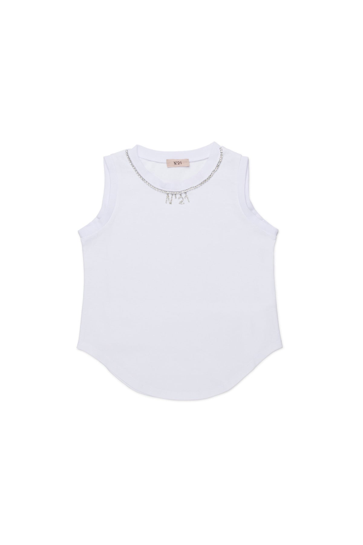 Sleeveless T-shirt with logo