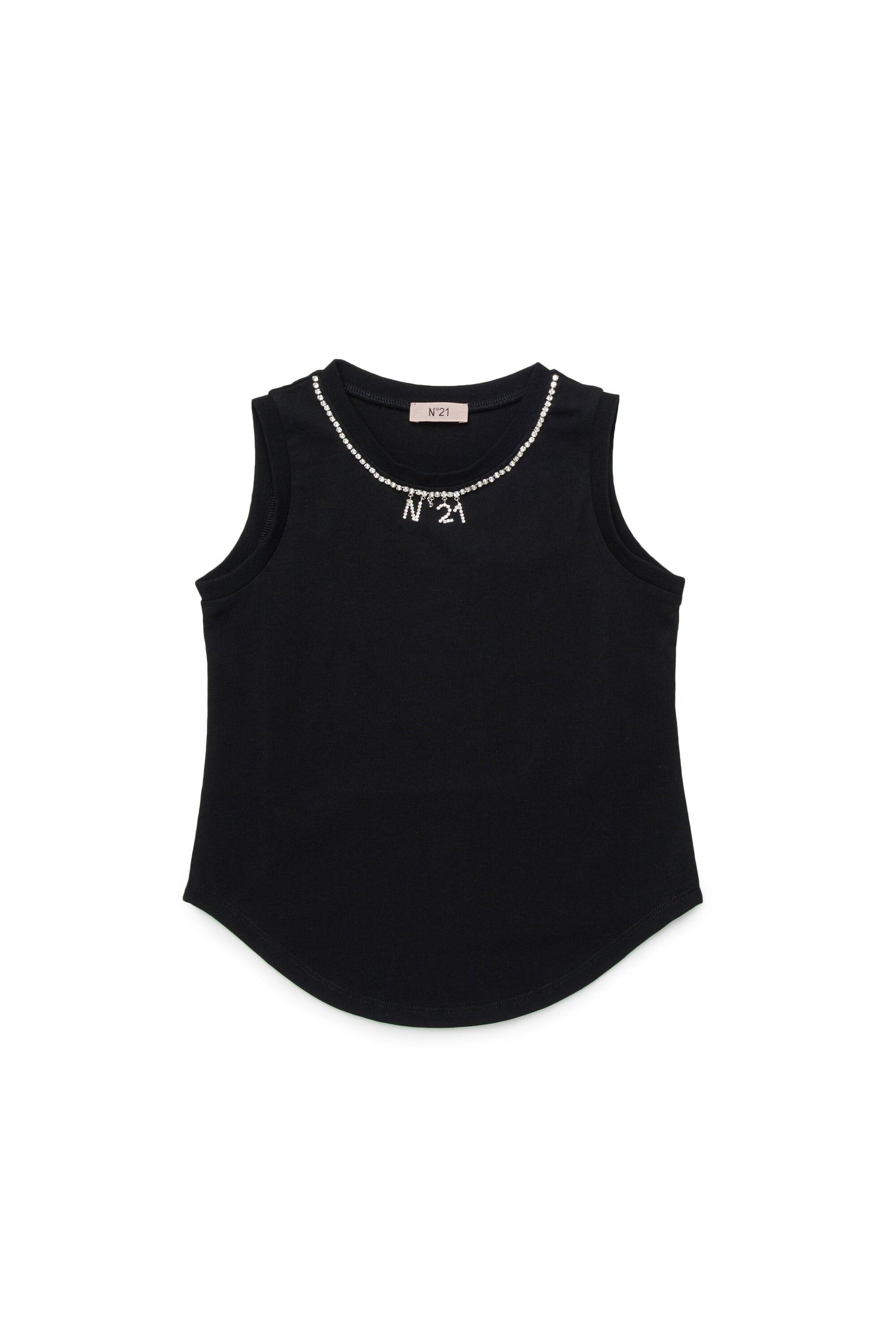Sleeveless T-shirt with logo
