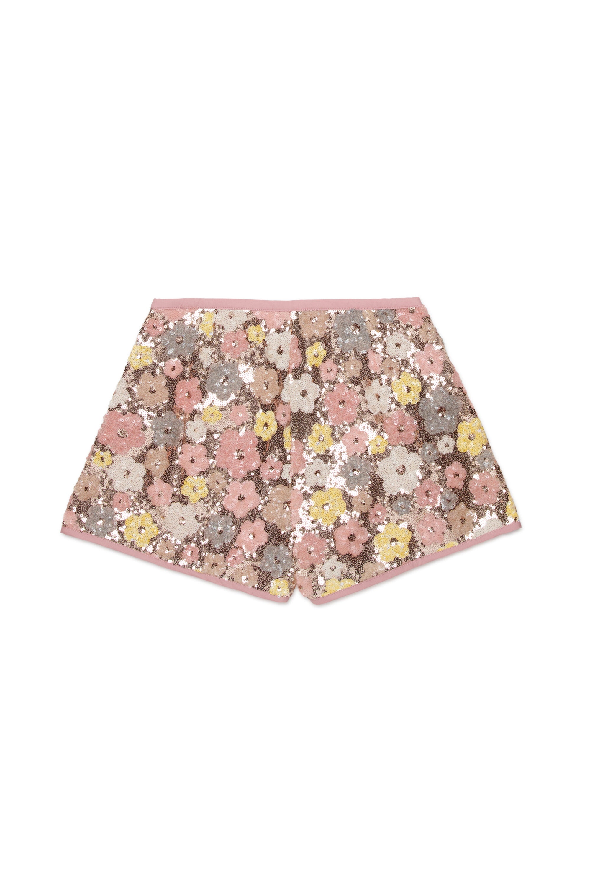 Floral print shorts with logo