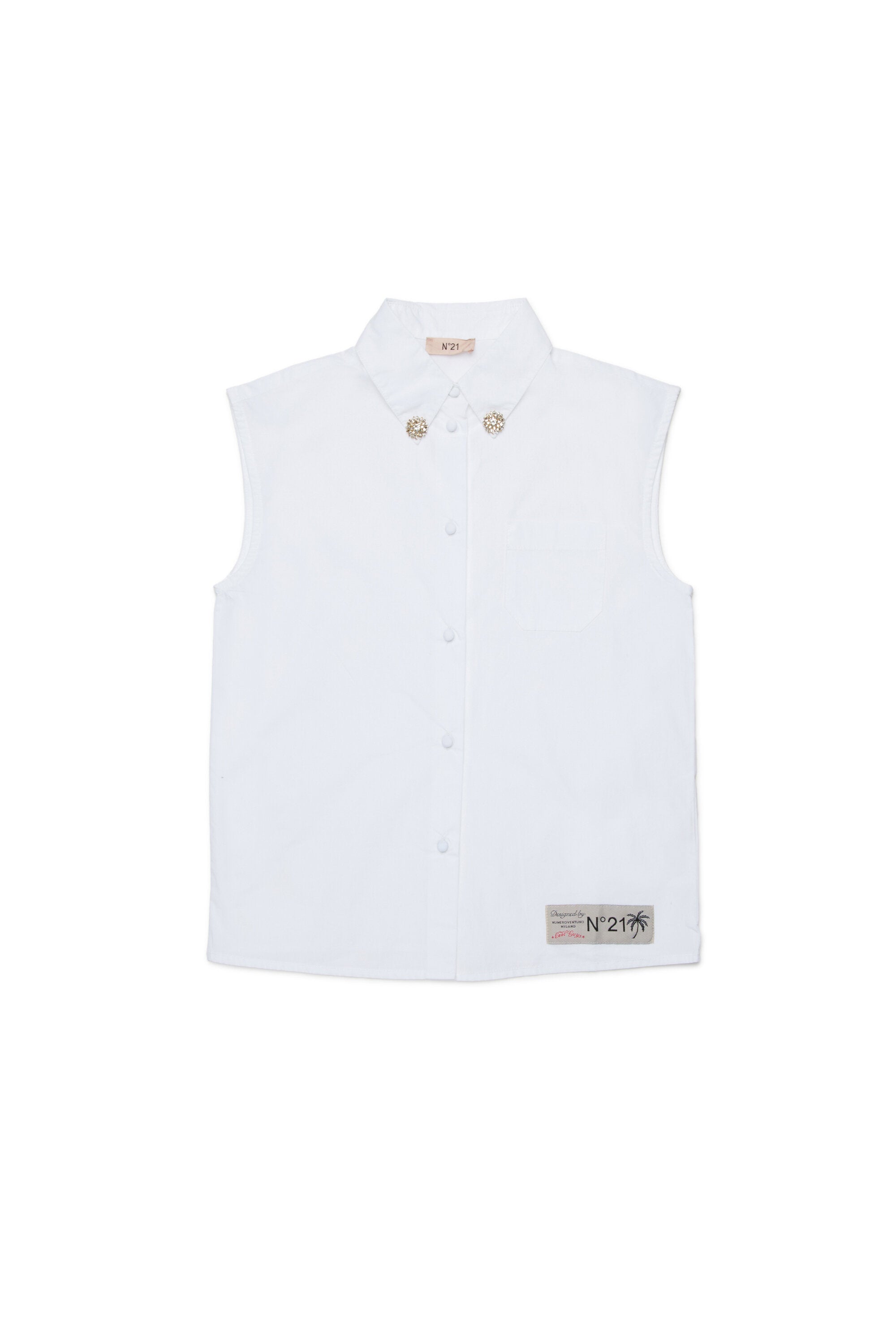 Sleeveless shirt with logo
