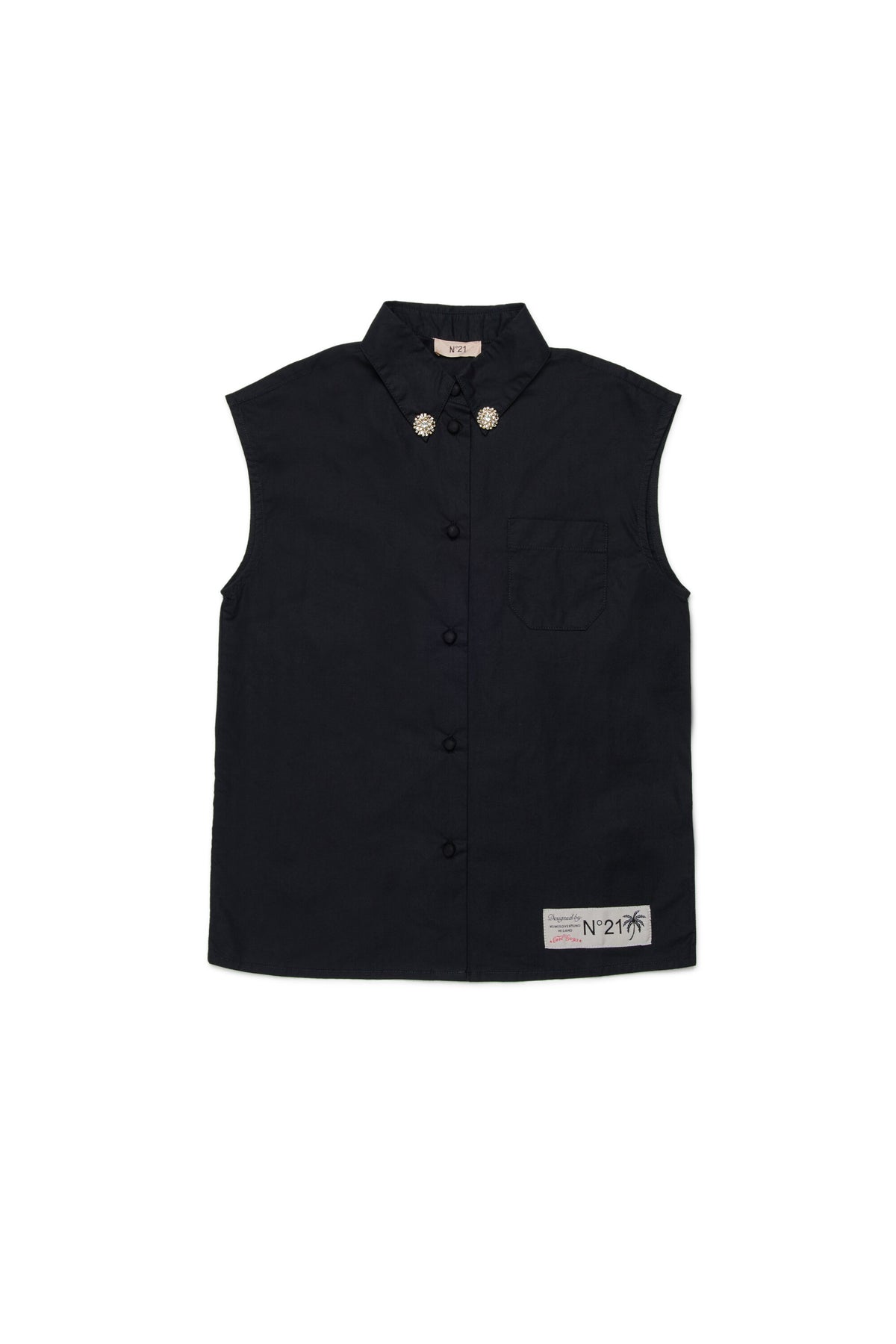 Sleeveless shirt with logo