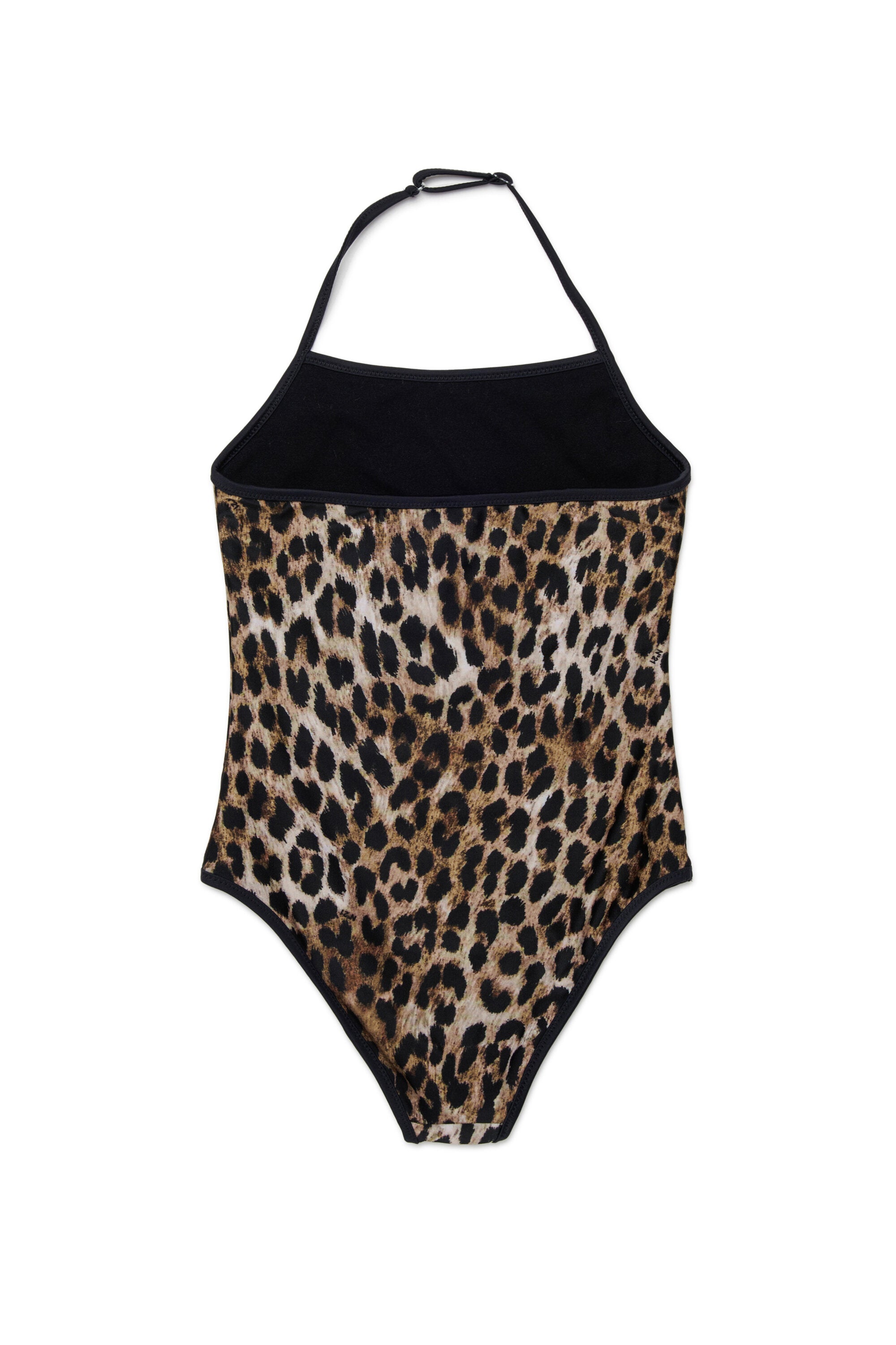 Bañador de una pieza con estampado animal.