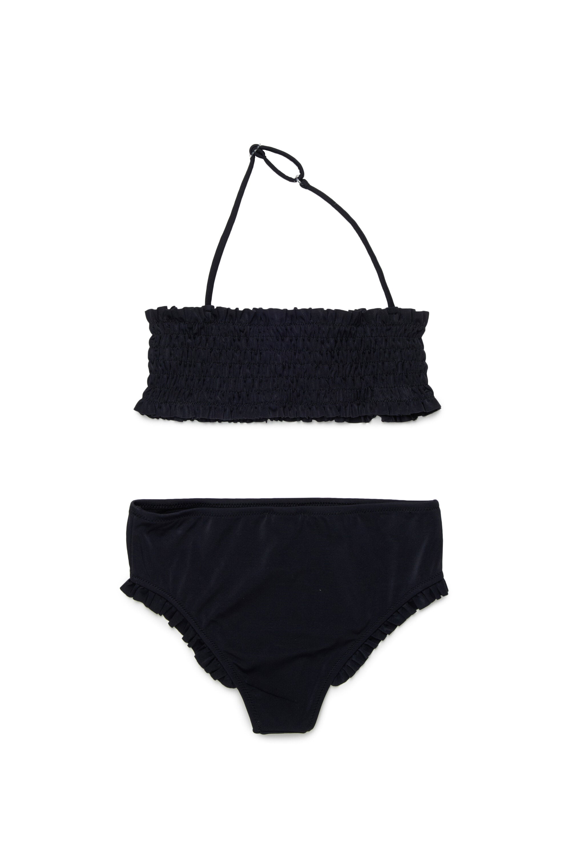 Bikini fruncido con logo