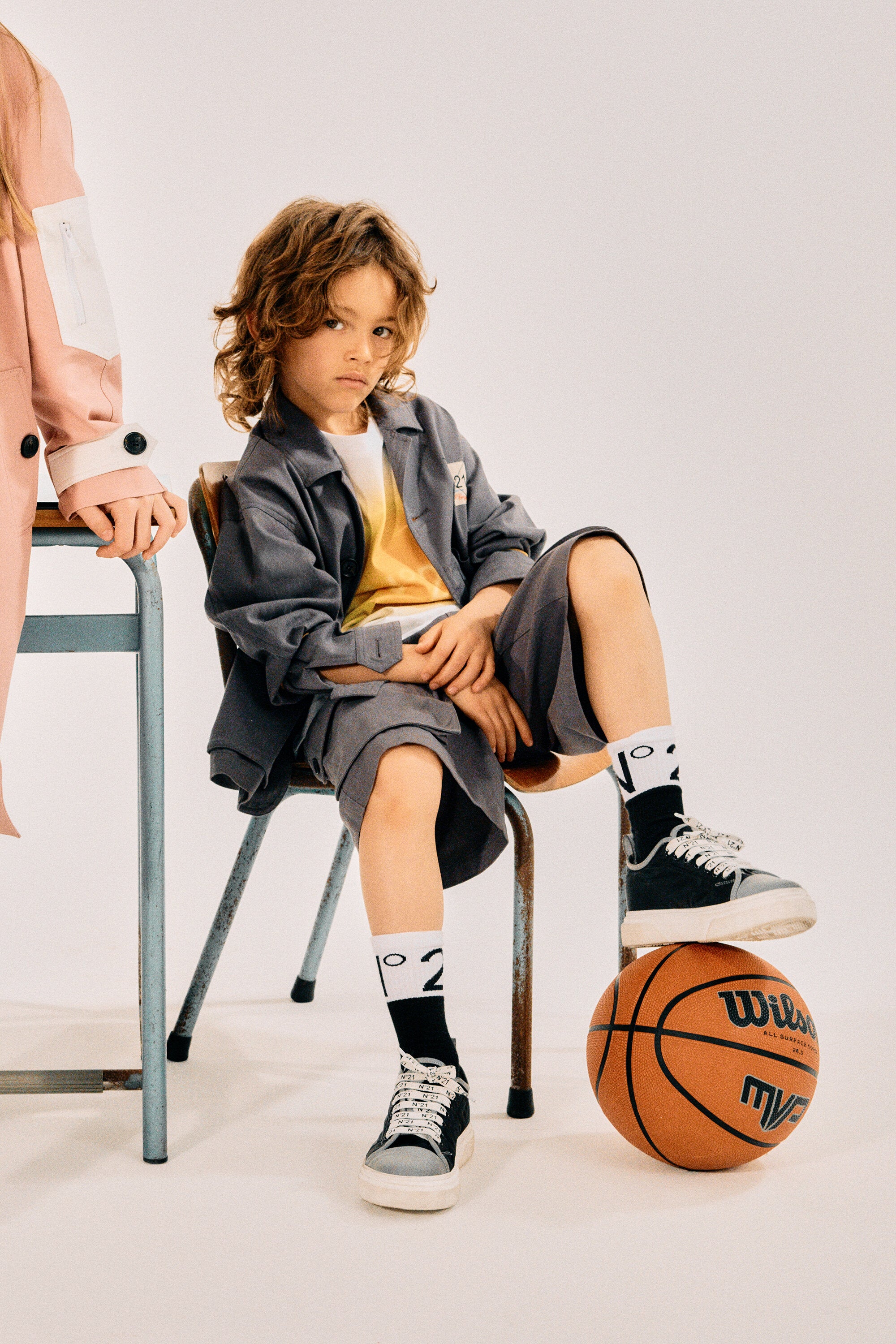 Workwear jacket with printed logo