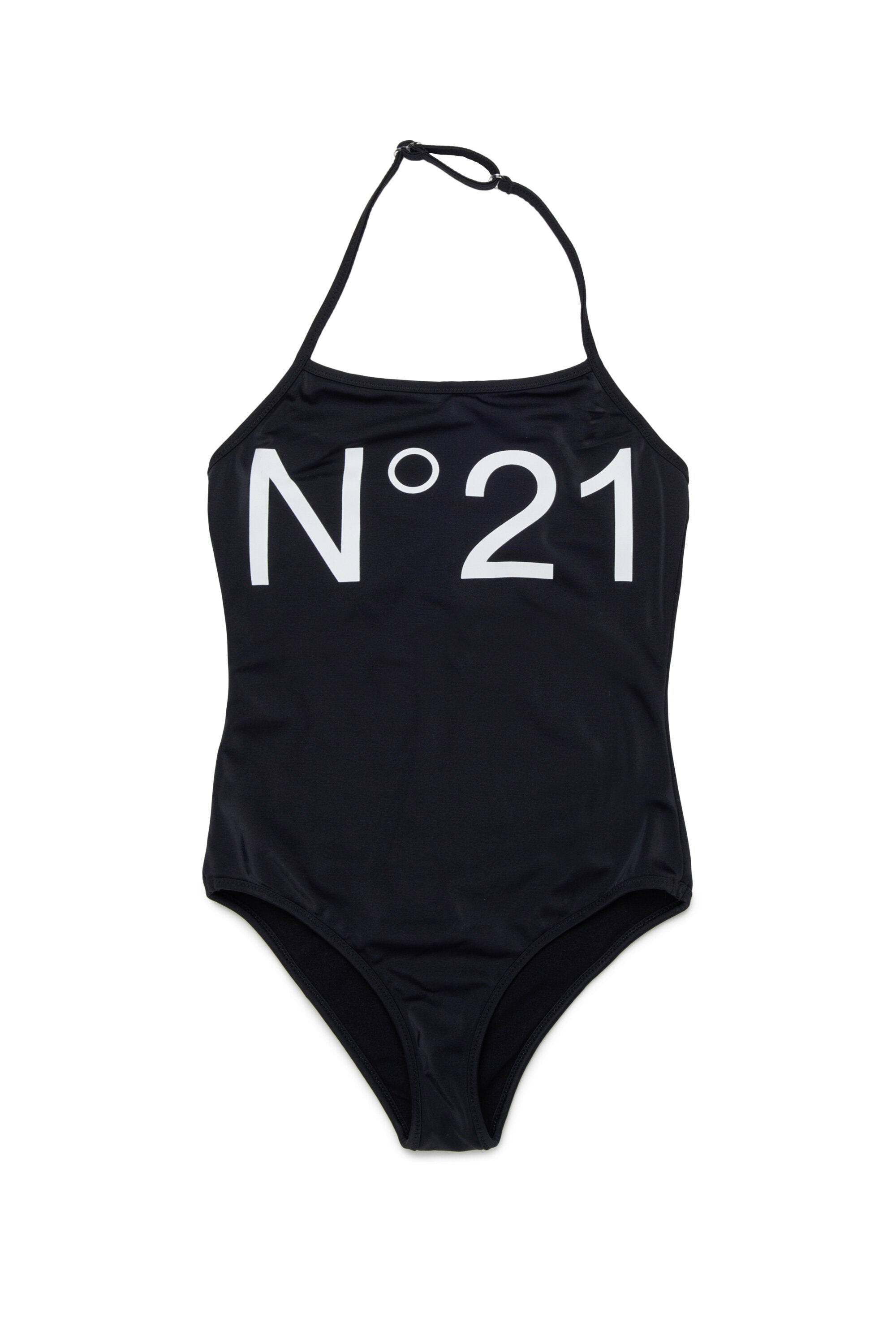 One-piece swimsuit with logo