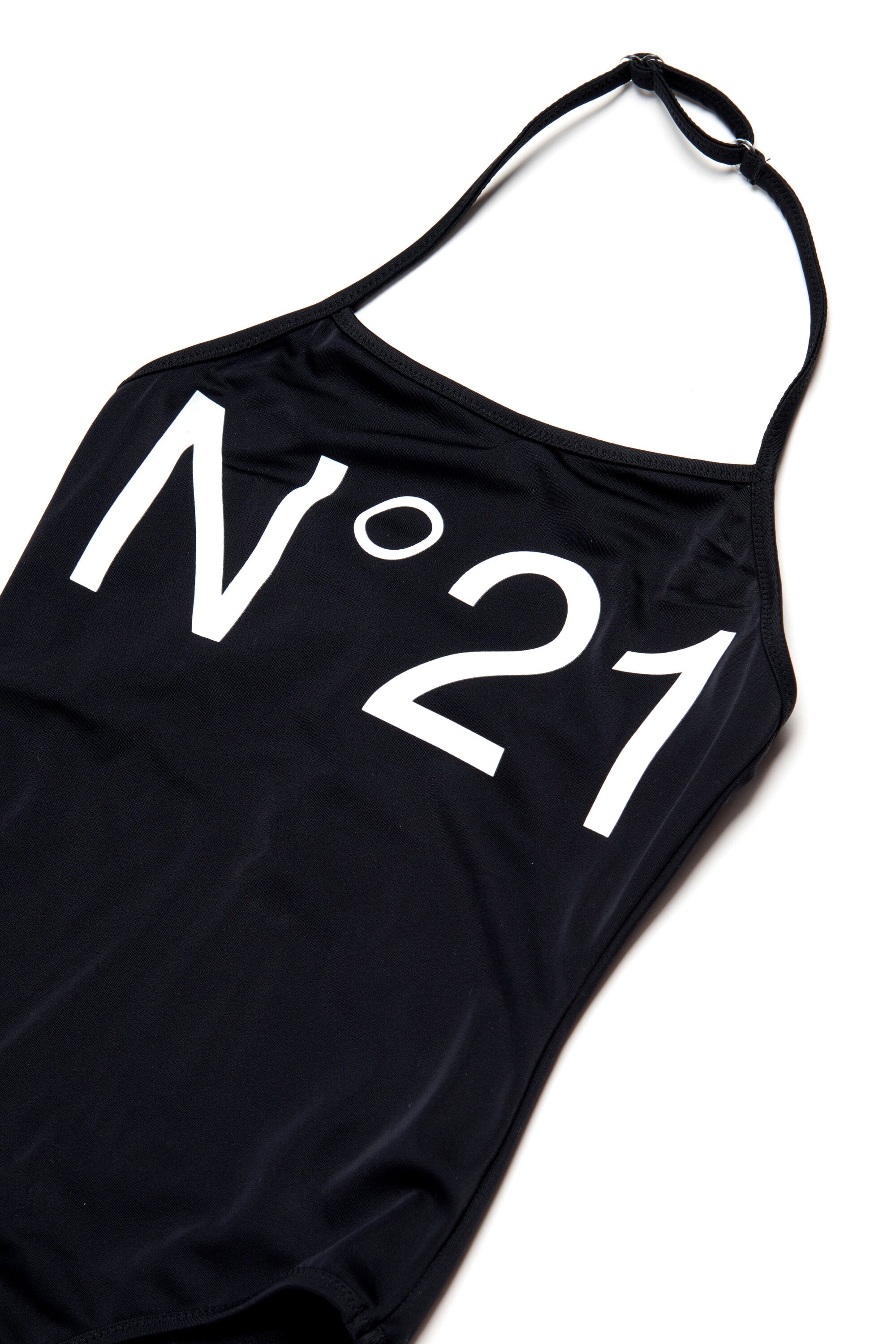 One-piece swimsuit with logo