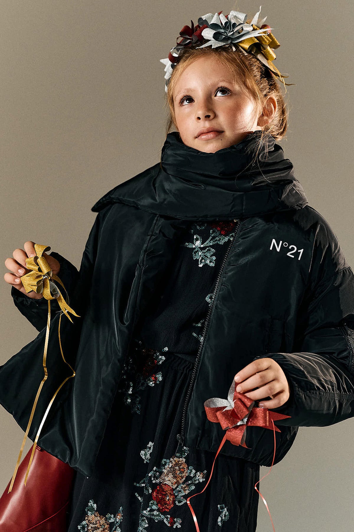 Chaqueta acolchada con logo