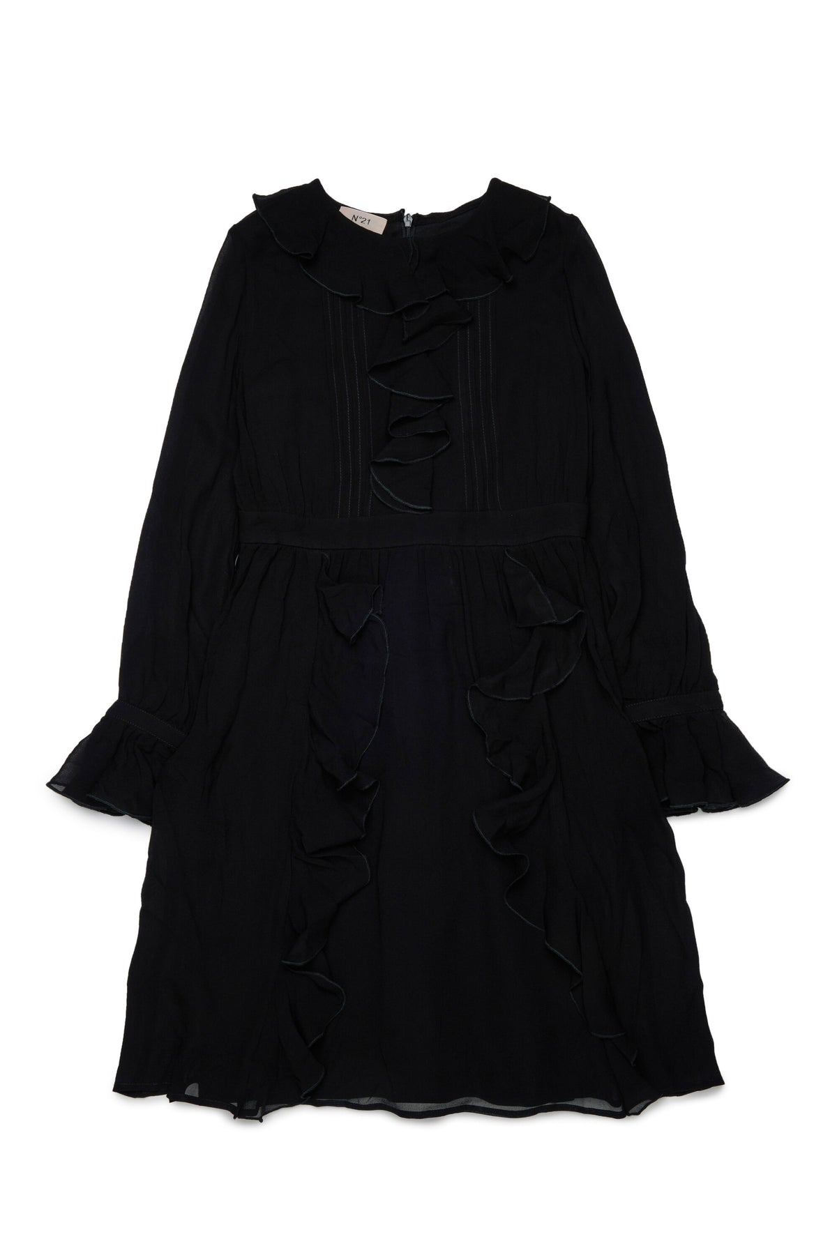 Vestido con volantes y manga larga