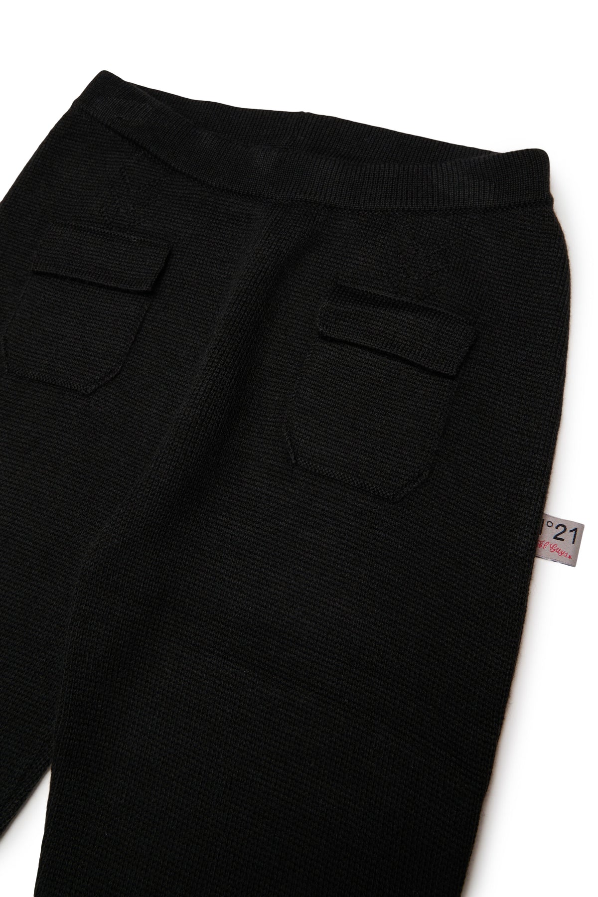 Pantalón acampanado de punto canalé