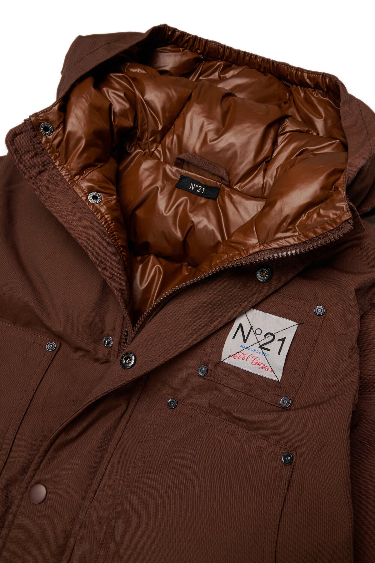 Chaqueta acolchada con logo estampado