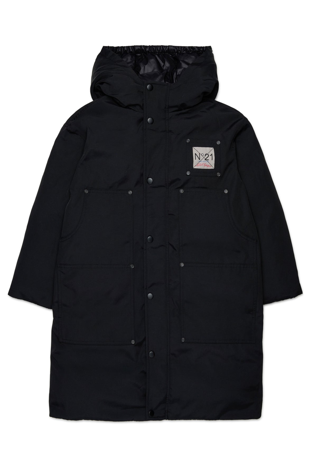Chaqueta acolchada con logo estampado