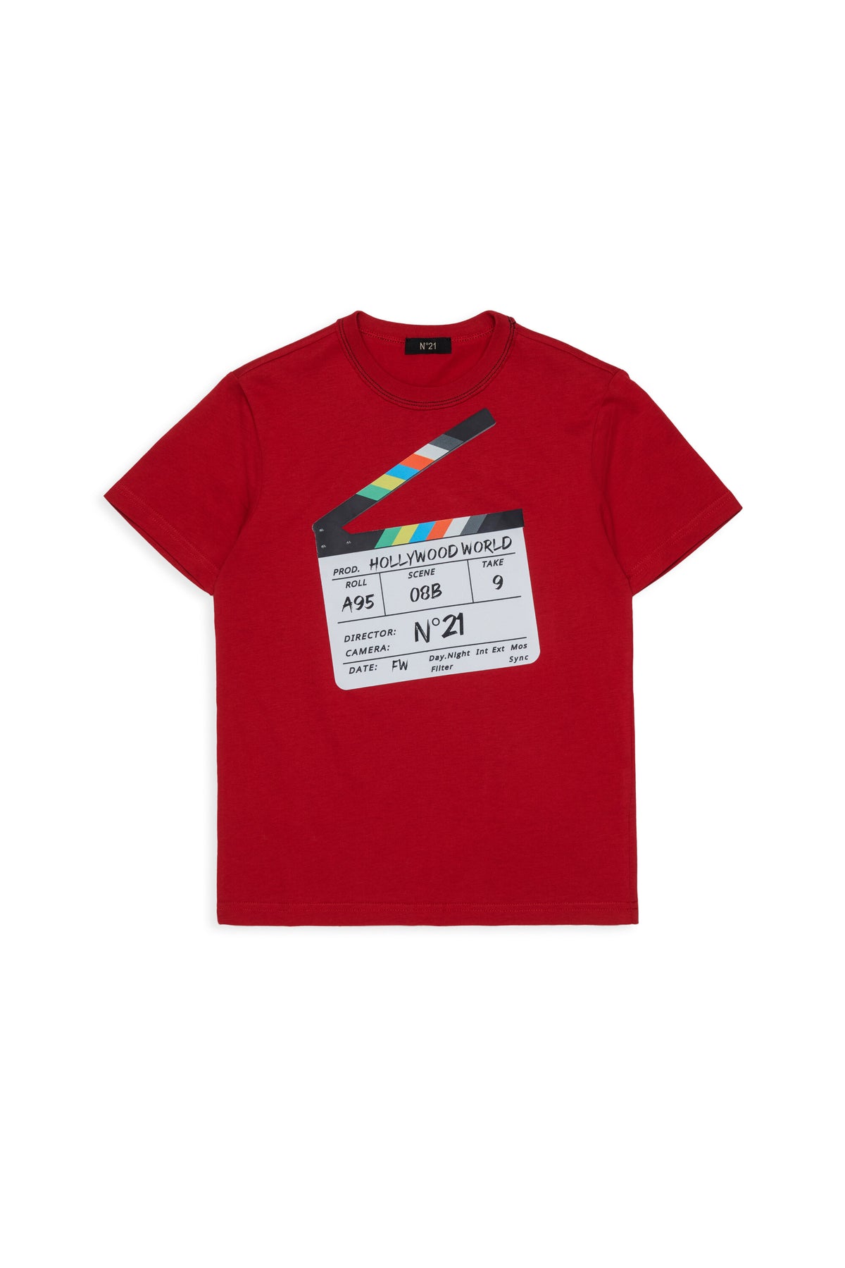 Camiseta con estampado de claqueta cinematográfica