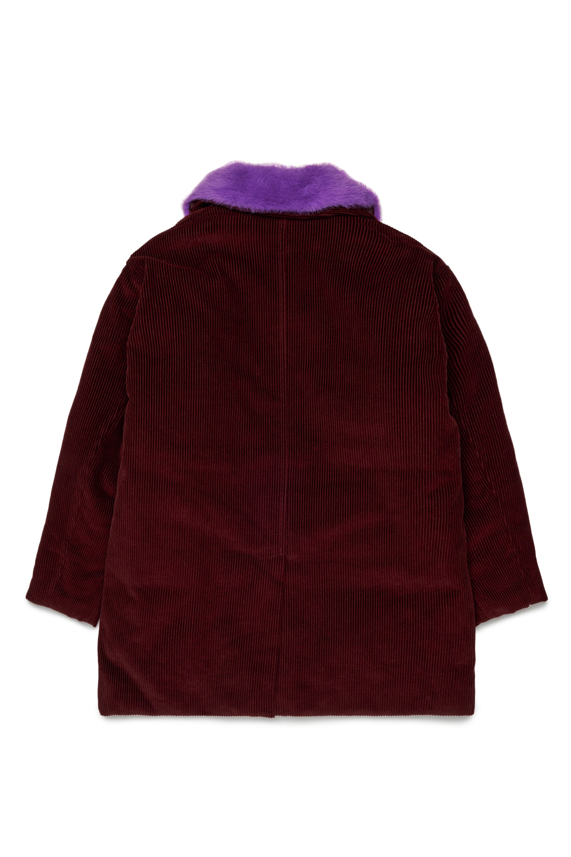 Jacket with faux fur collar and logo