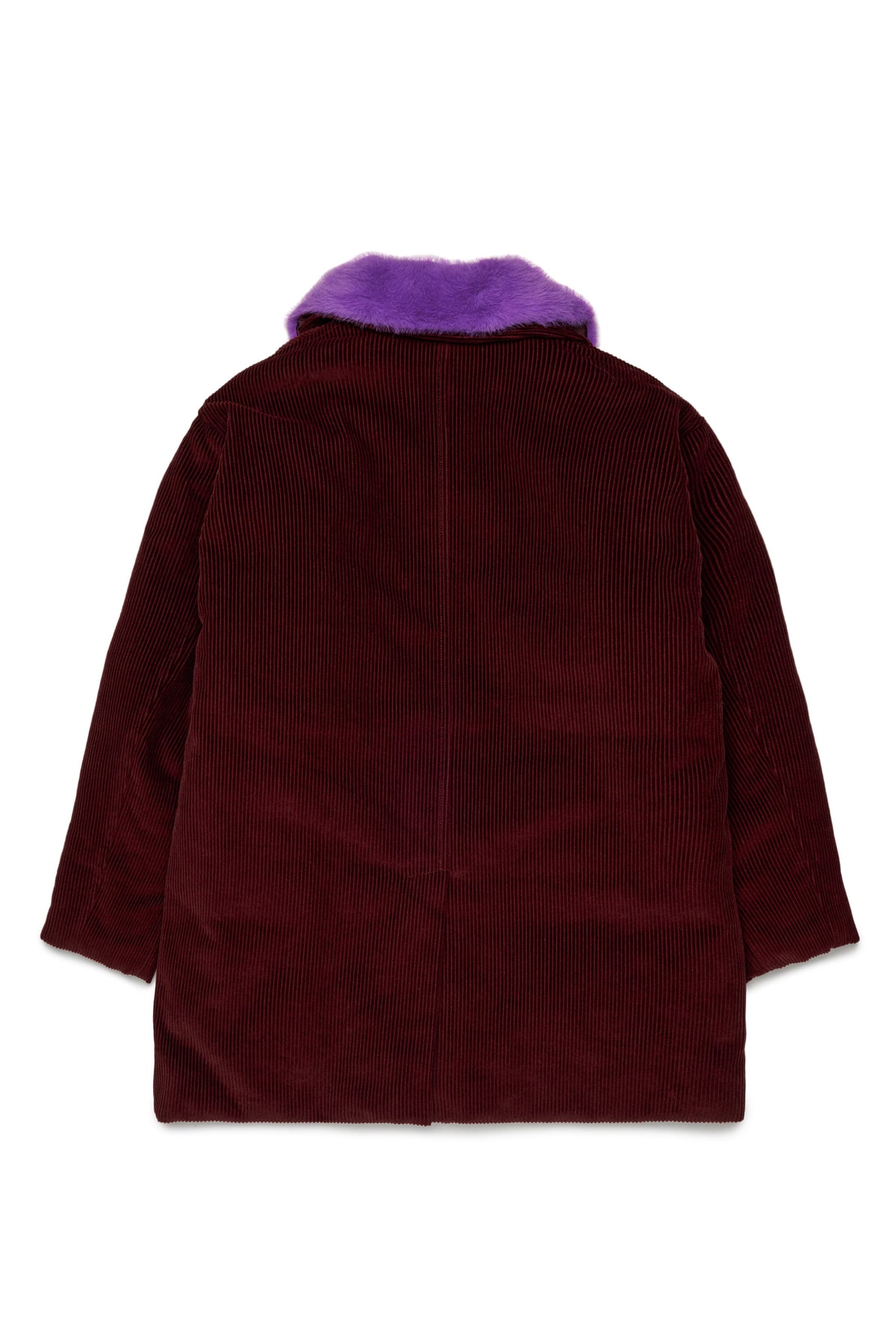 Chaqueta con cuello de pelo y logo