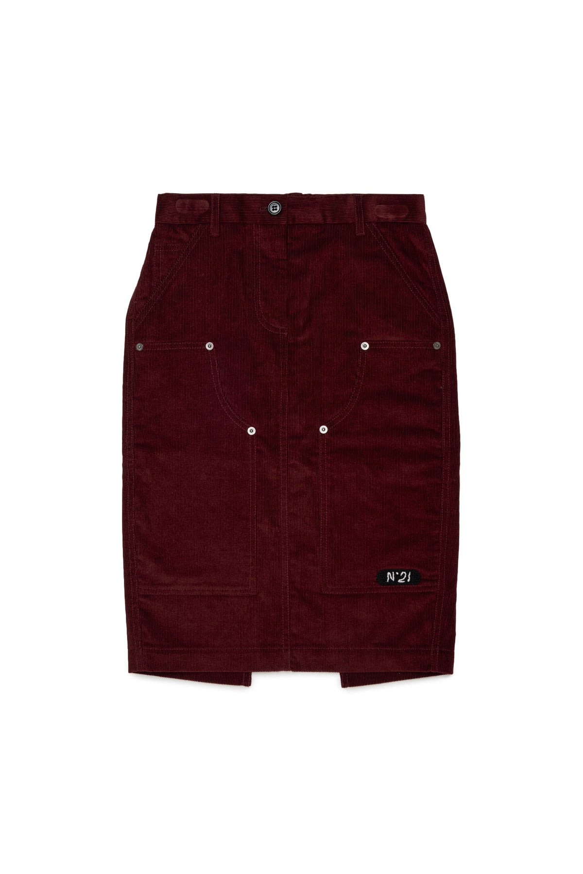 Falda midi con logo