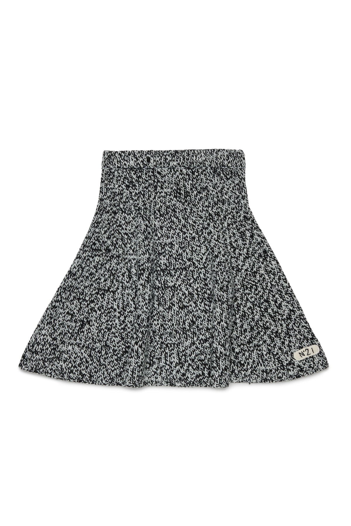 Short skirt in knit fabric with logo