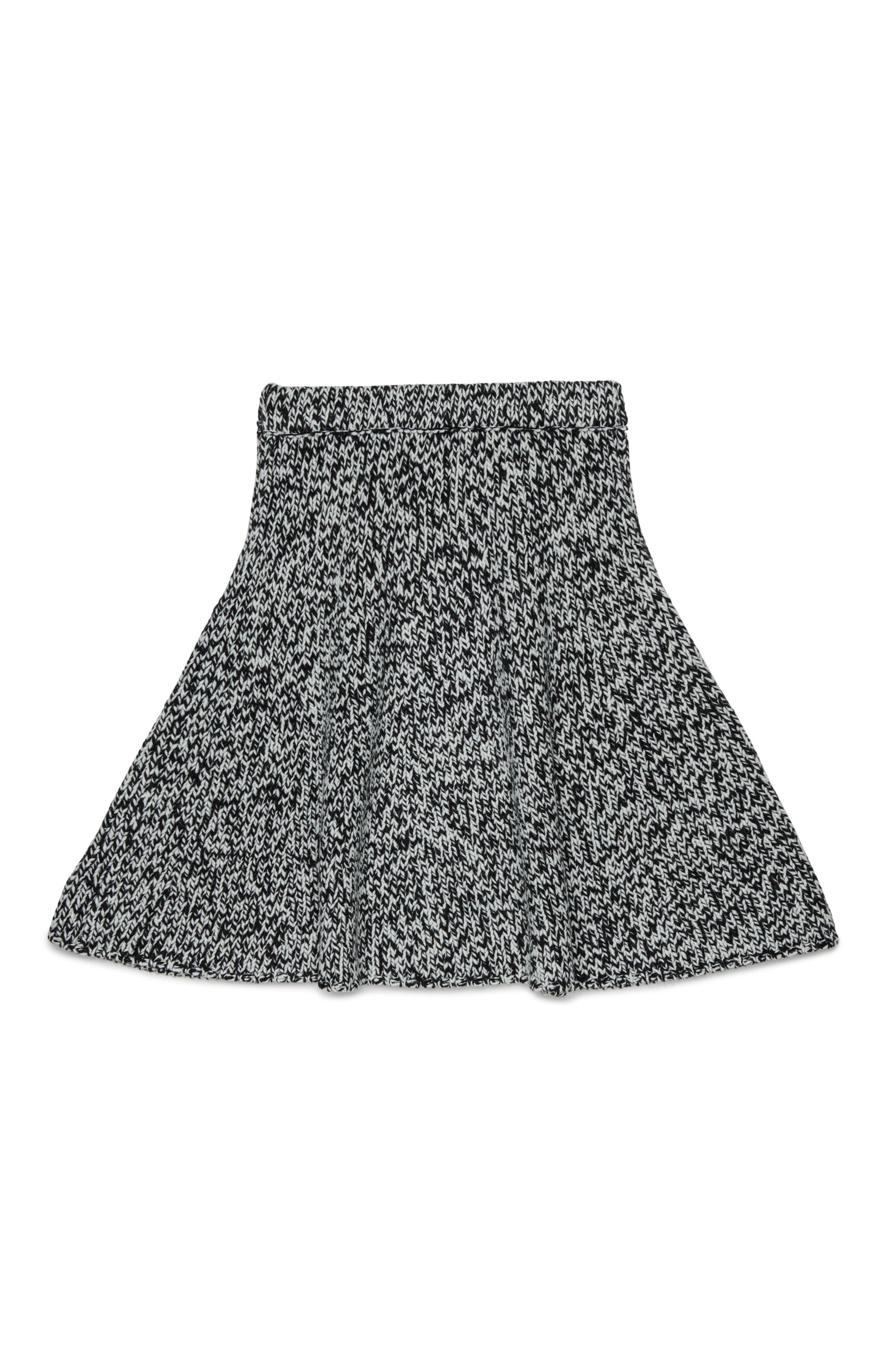 Short skirt in knit fabric with logo