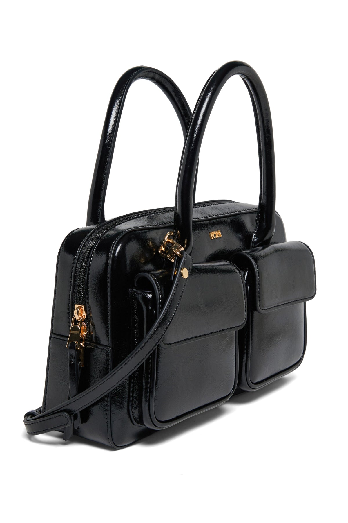 Bolso bandolera con doble bolsillo delantero