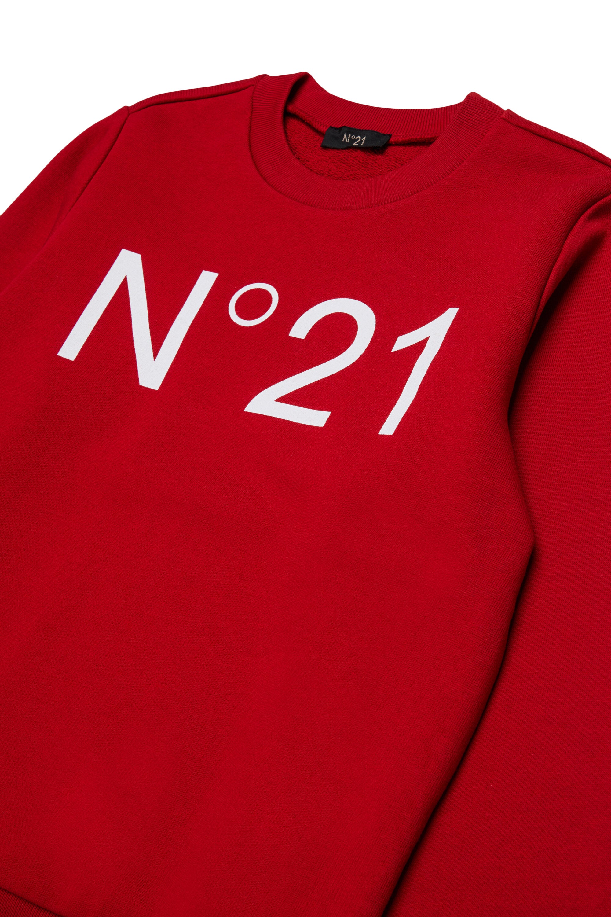 Sudadera de algodón con cuello redondo y logotipo
