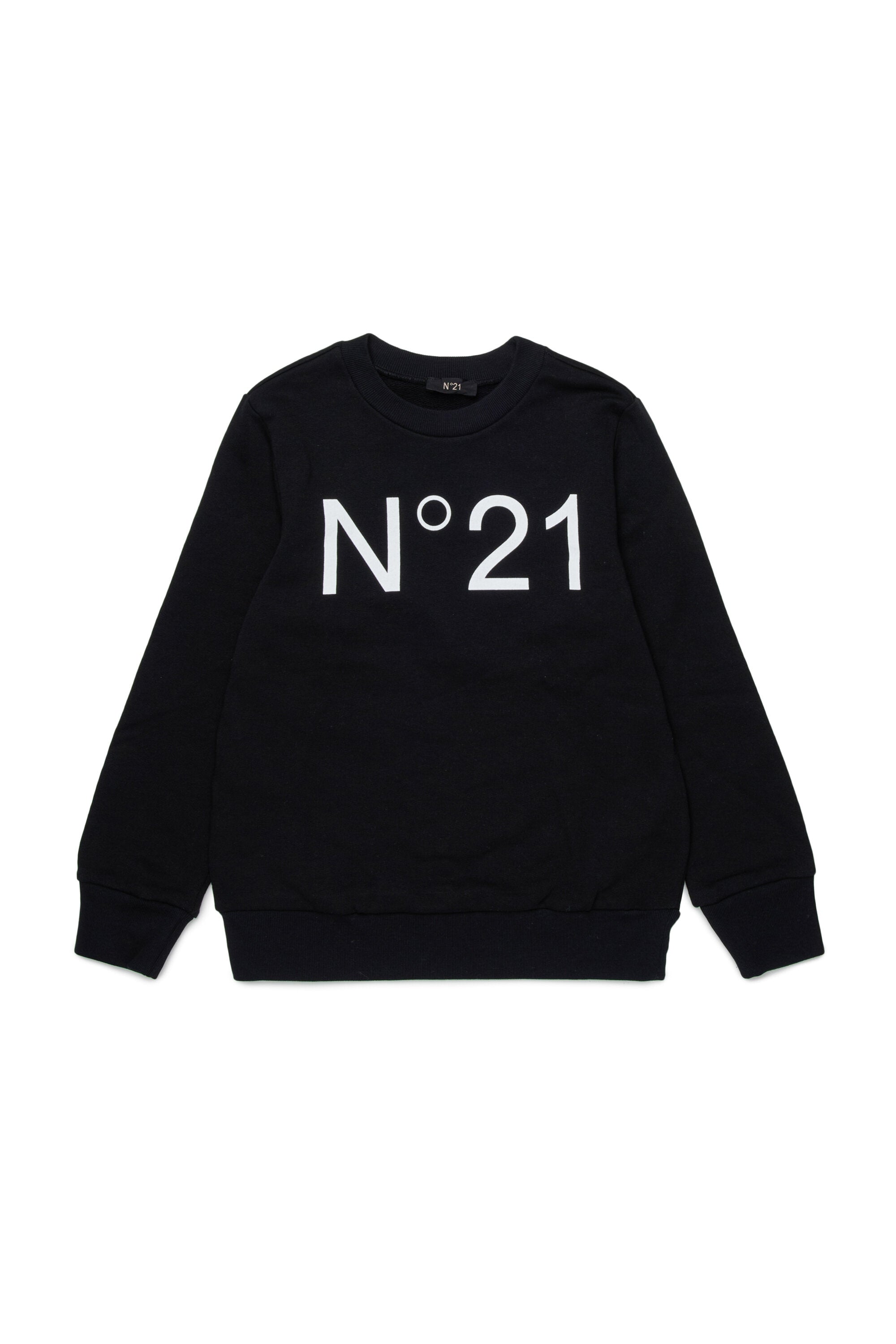 Sudadera de algodón con cuello redondo y logotipo