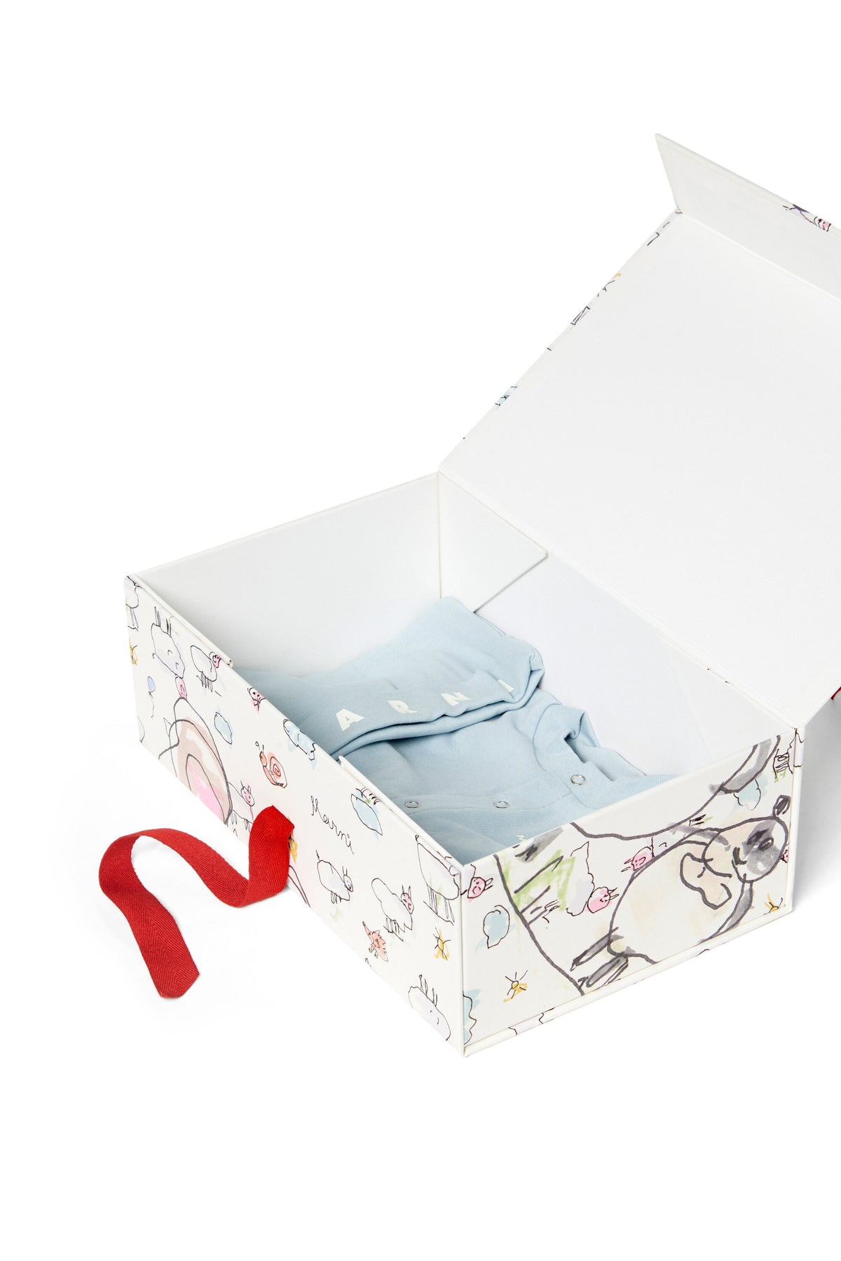 Caja de regalo con logo y estampados