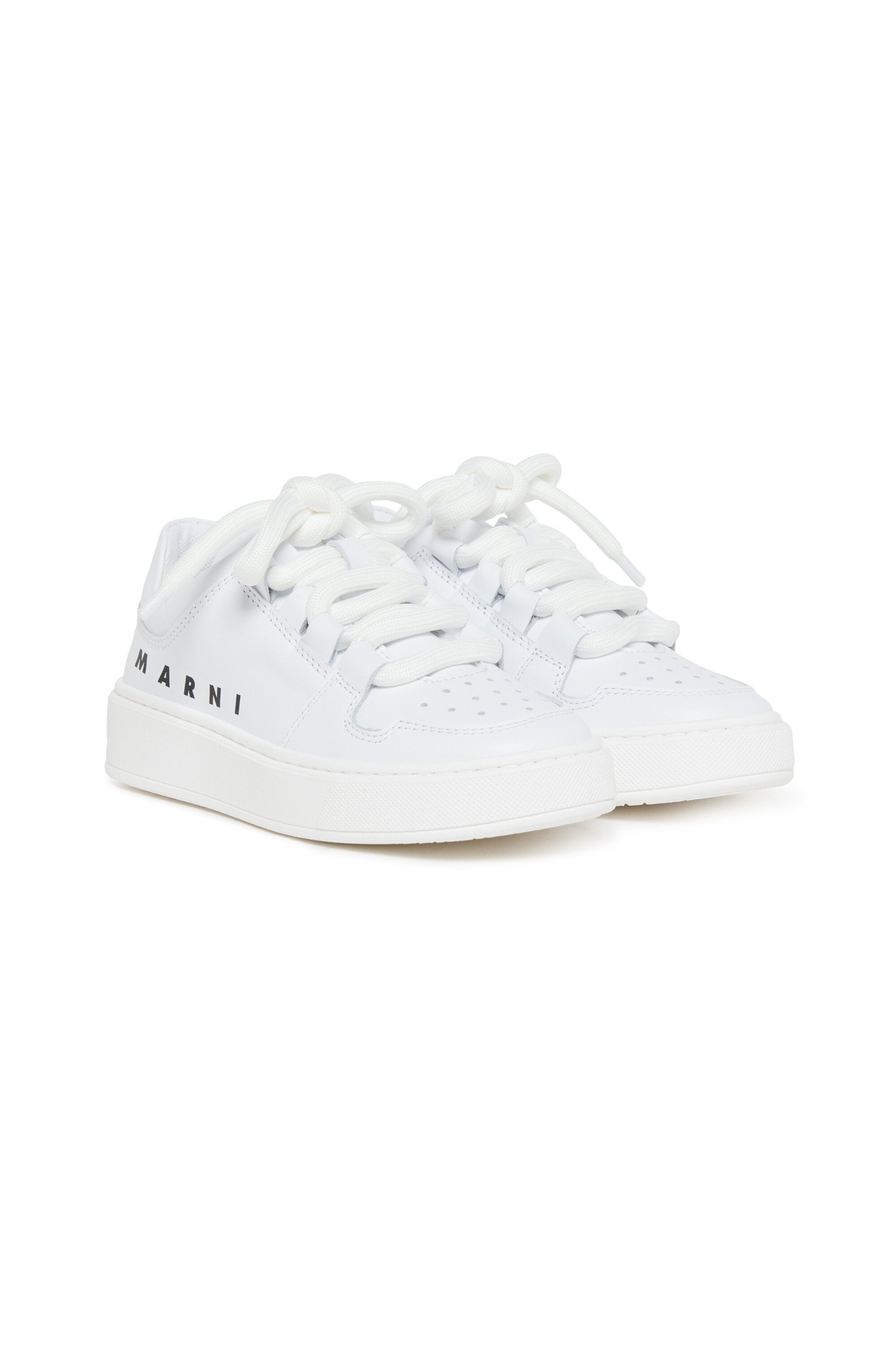 Zapatillas bajas de piel con logotipo