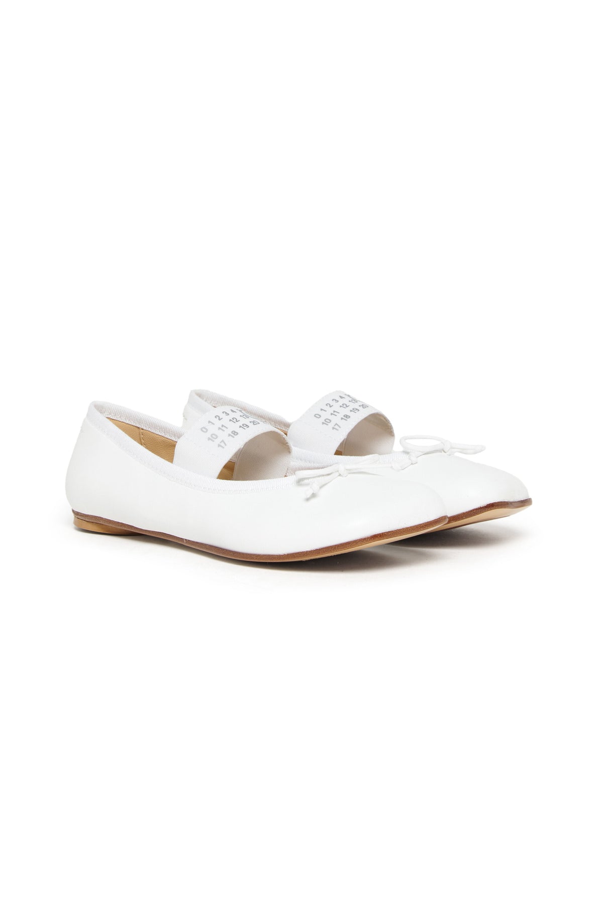Leather ballet shoes with Numeric logo