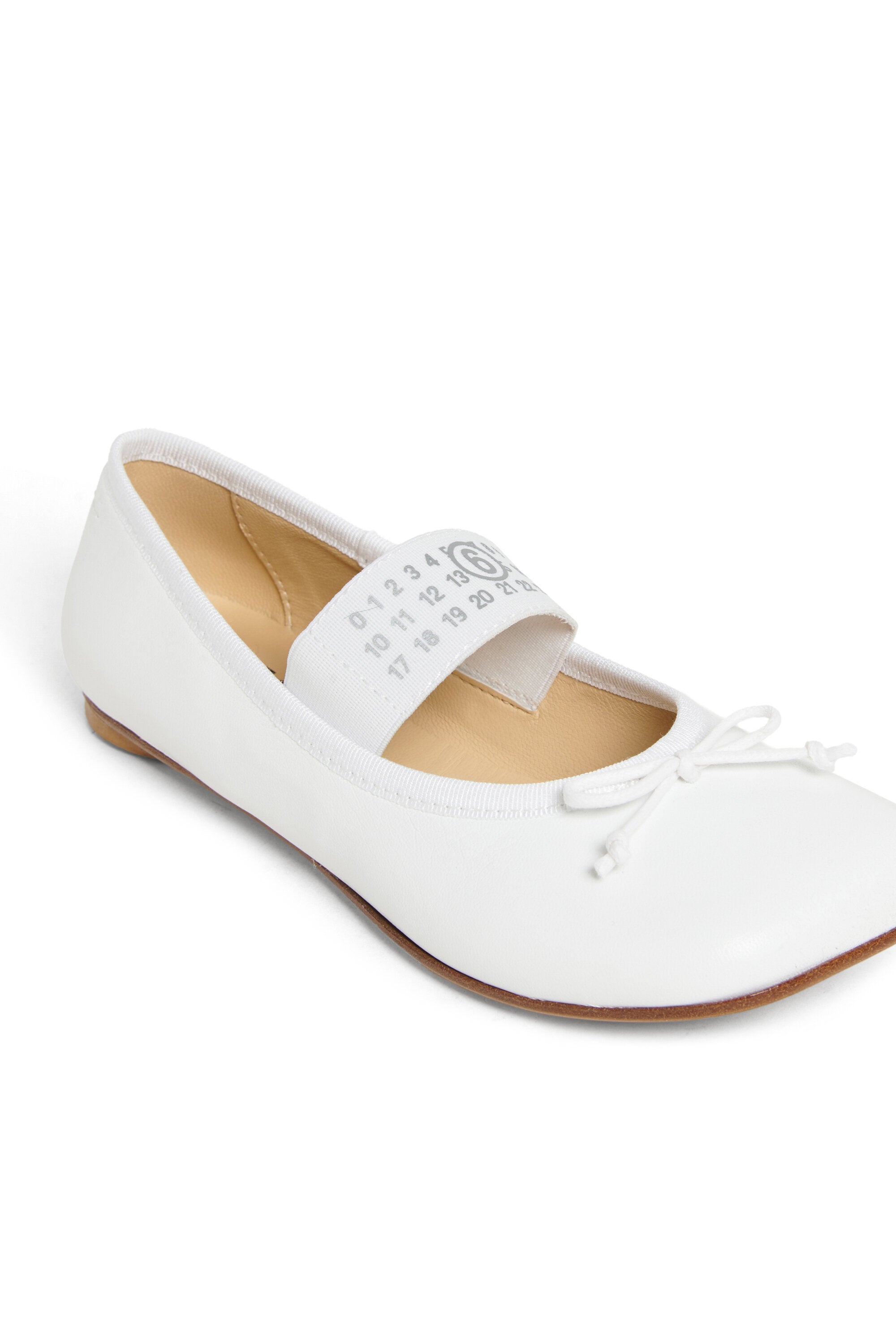 Leather ballet shoes with Numeric logo