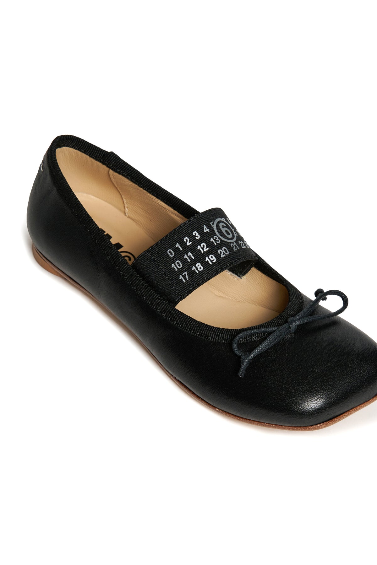 Leather ballet shoes with Numeric logo