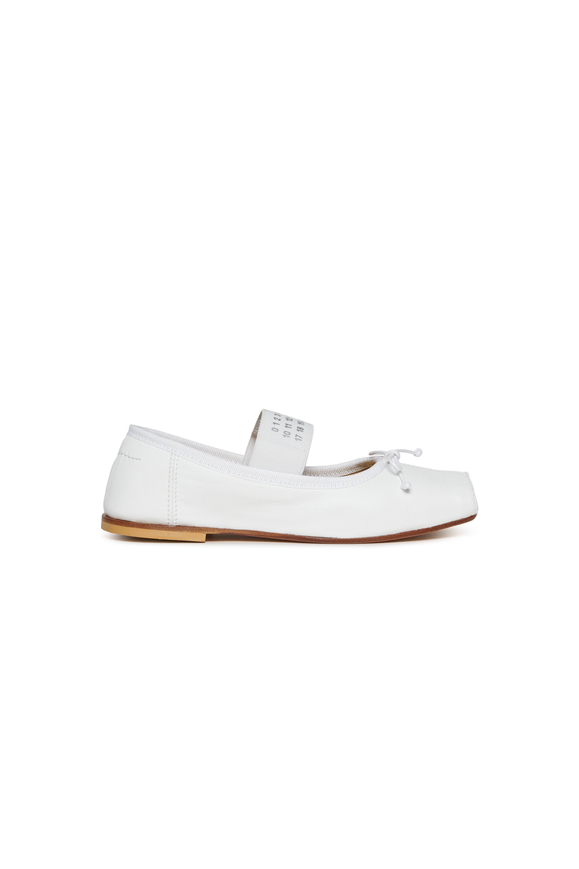 Bailarinas clásicas de piel con logotipo Numeric logo