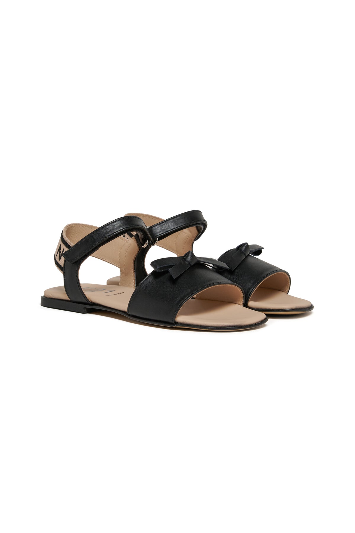 Sandalias de piel con lazo