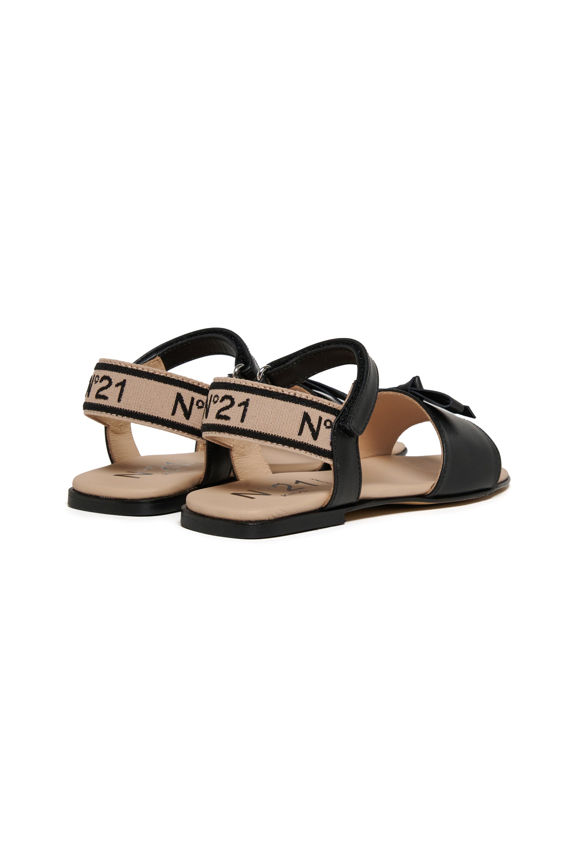 Sandalias de piel con lazo