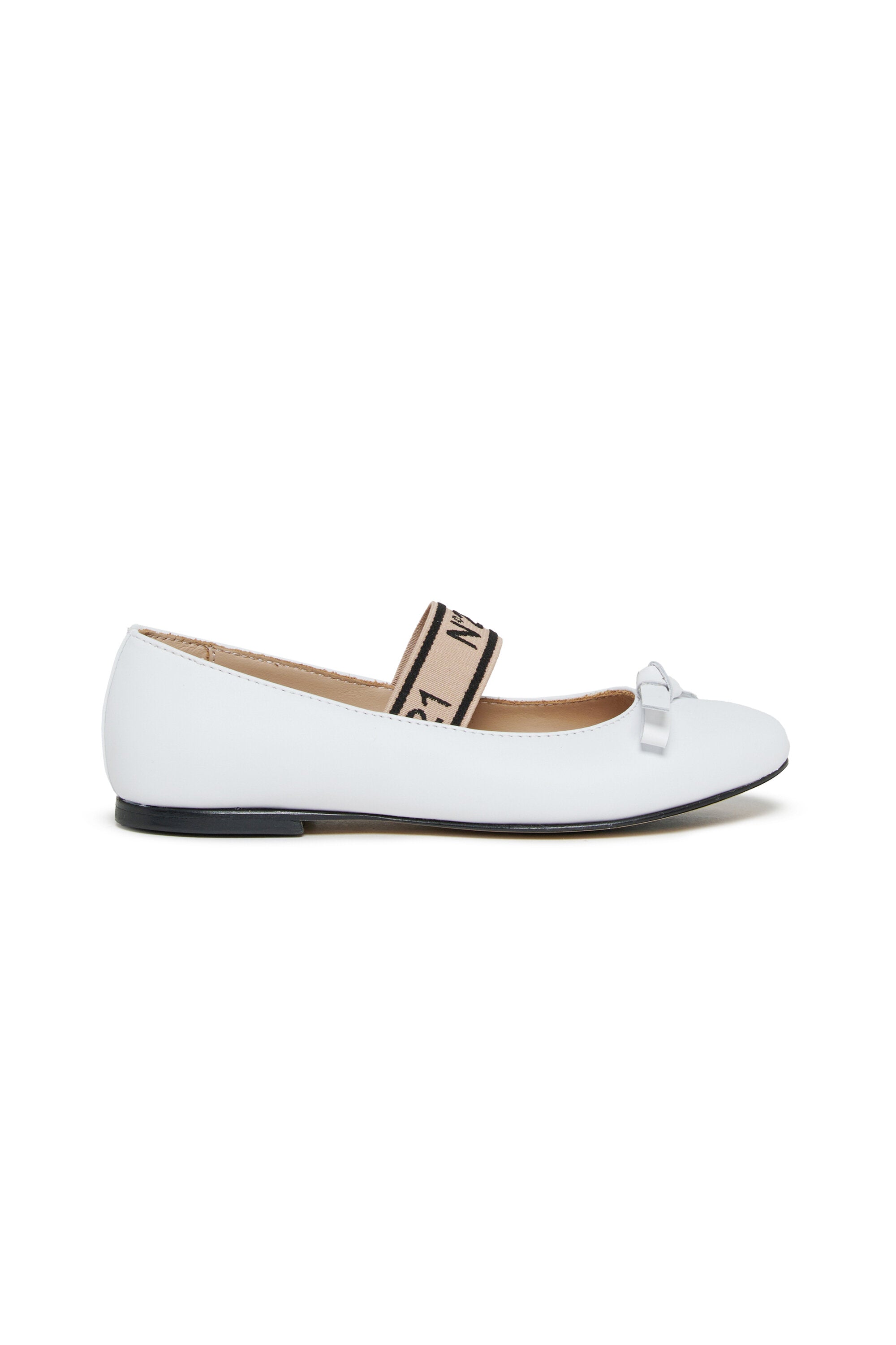 Leather ballerinas with bow