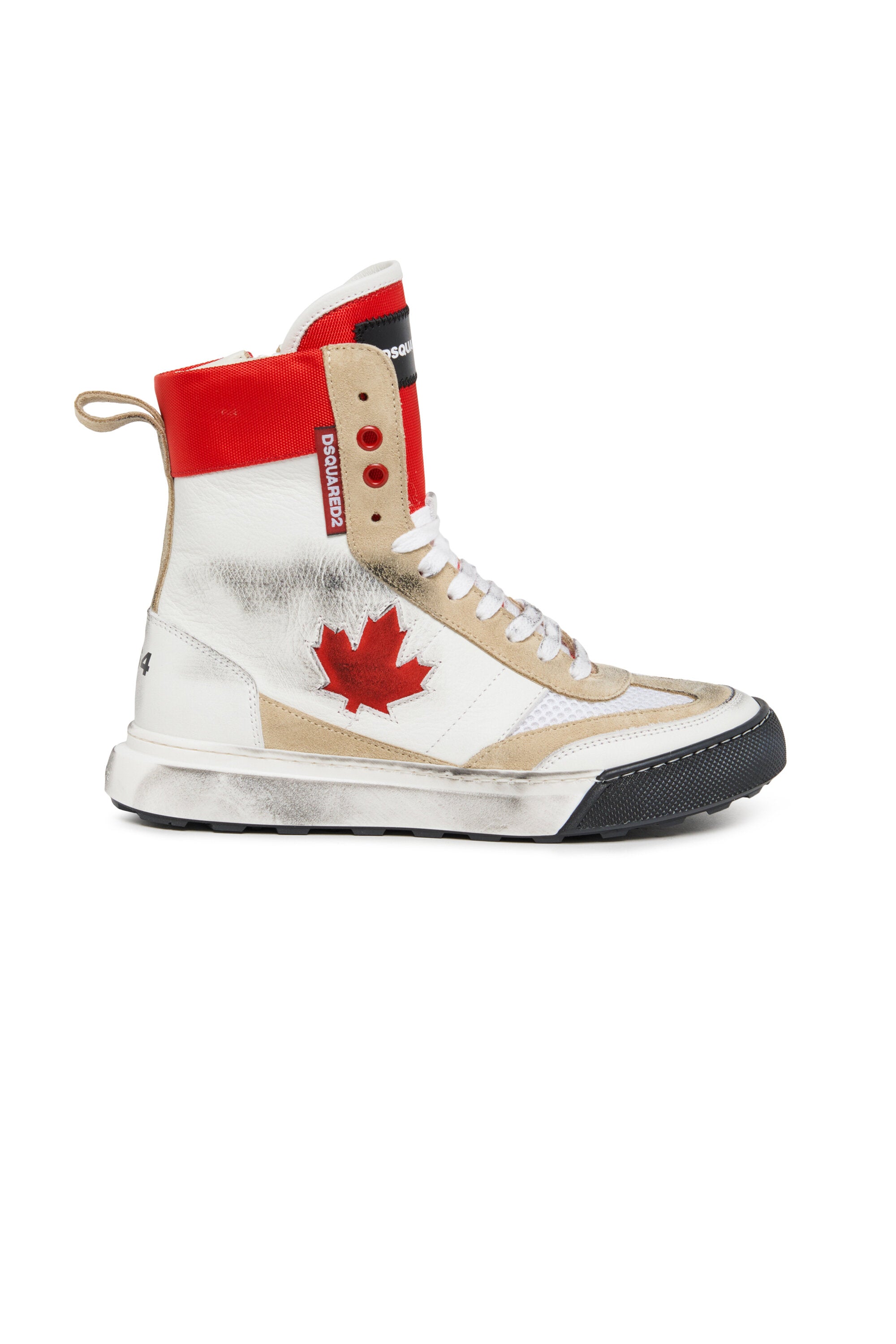 Zapatillas altas bóxer efecto vintage