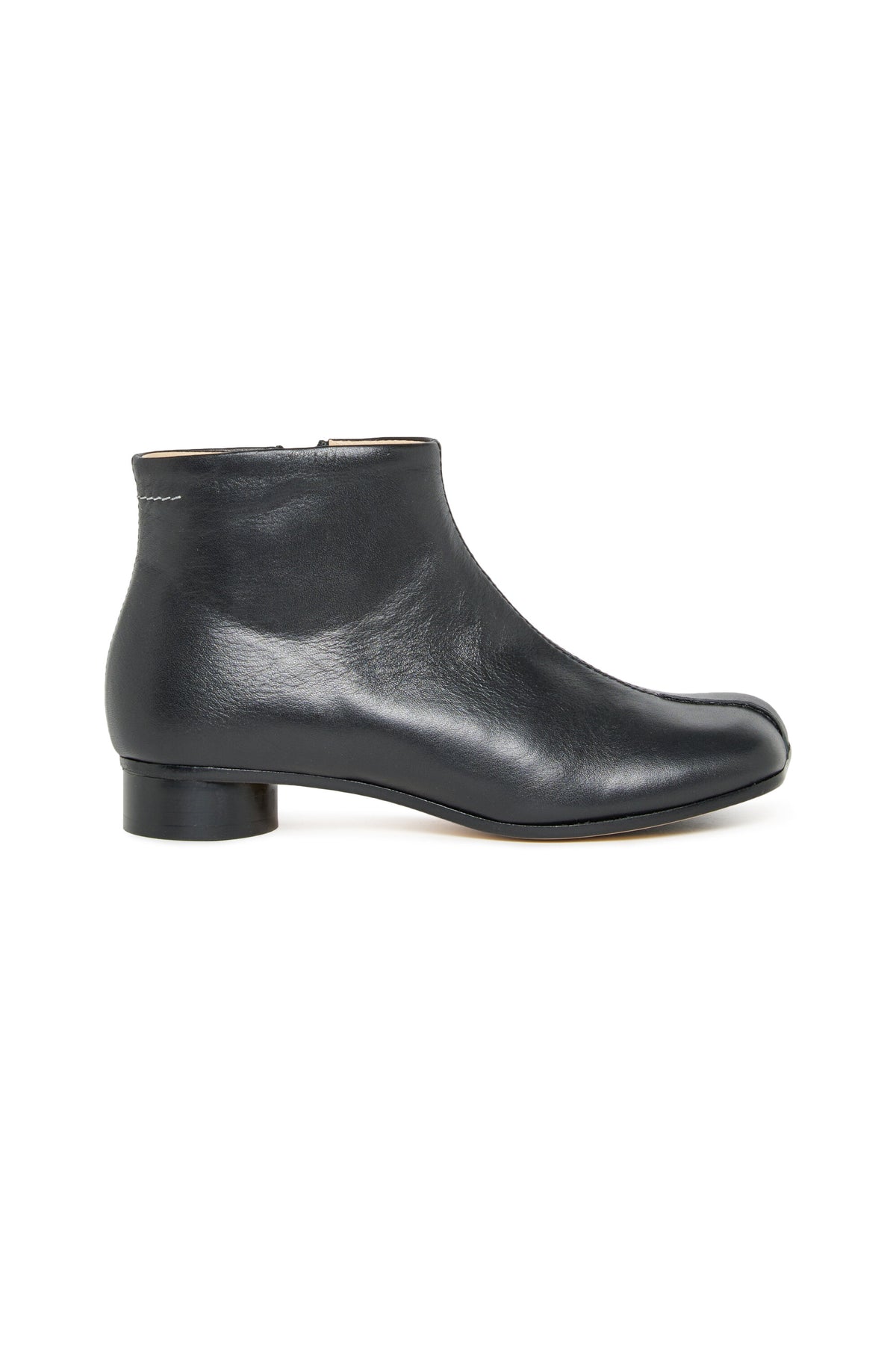 Botas bajas de piel con tacón