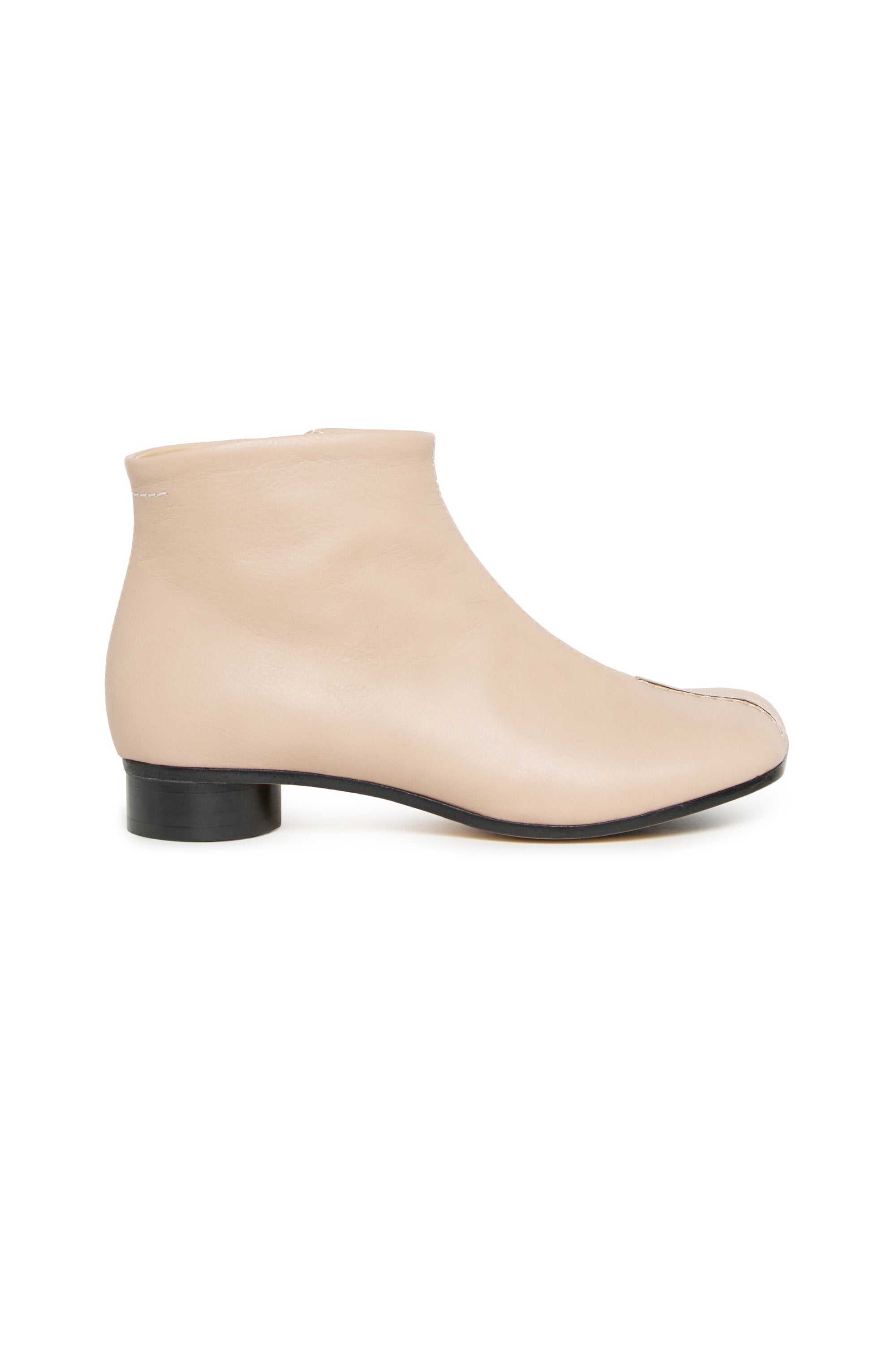 Botas bajas de piel con tacón