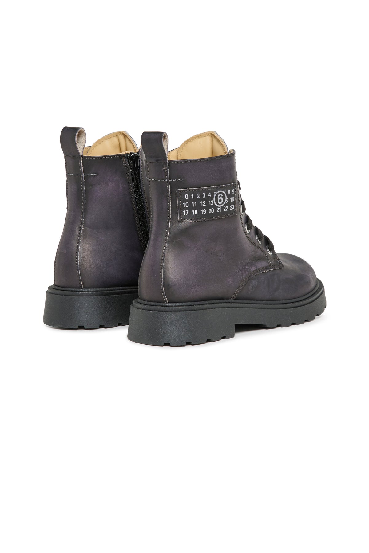 Botas anfibias de piel con logotipo