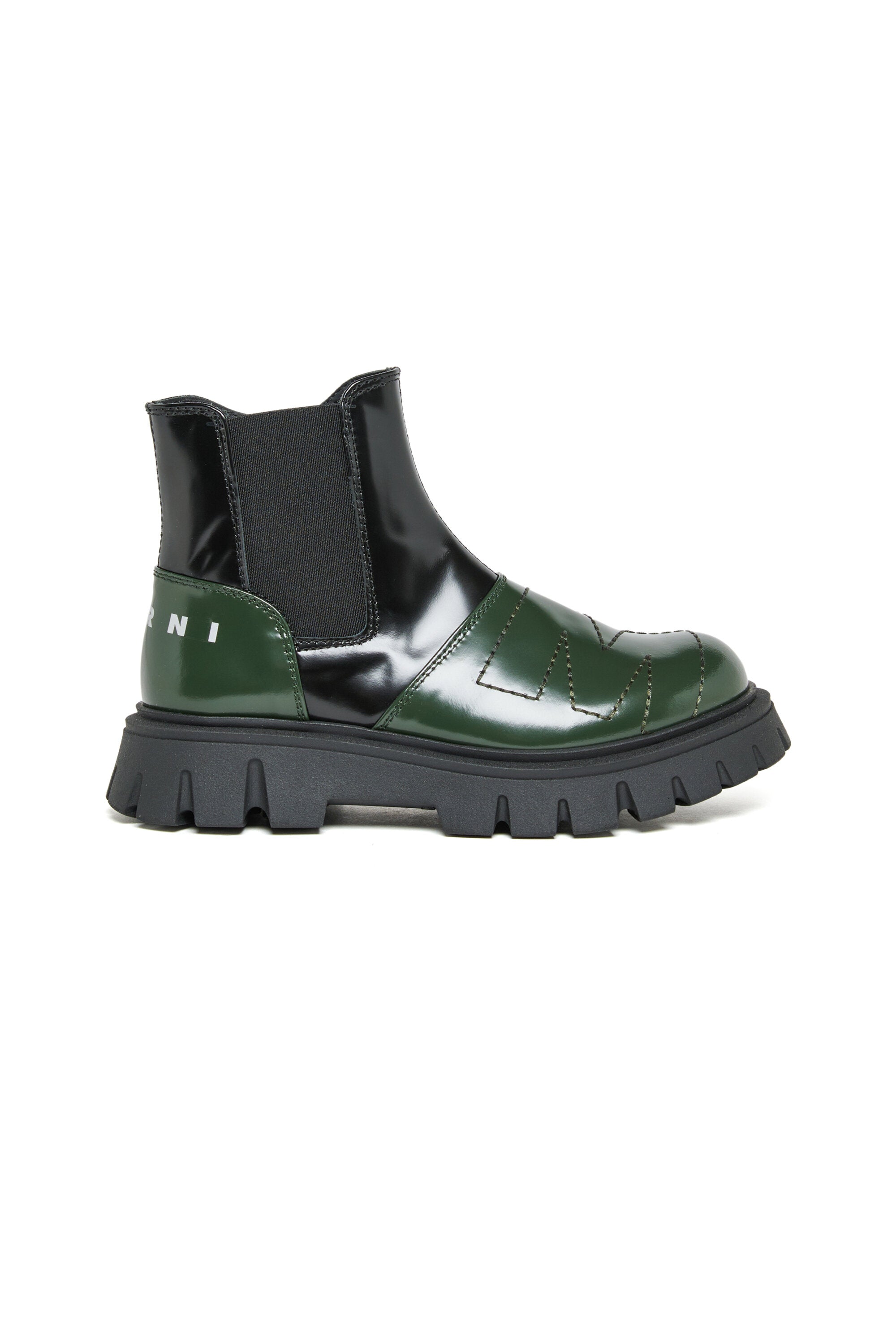 Botines Chelsea de piel bicolor