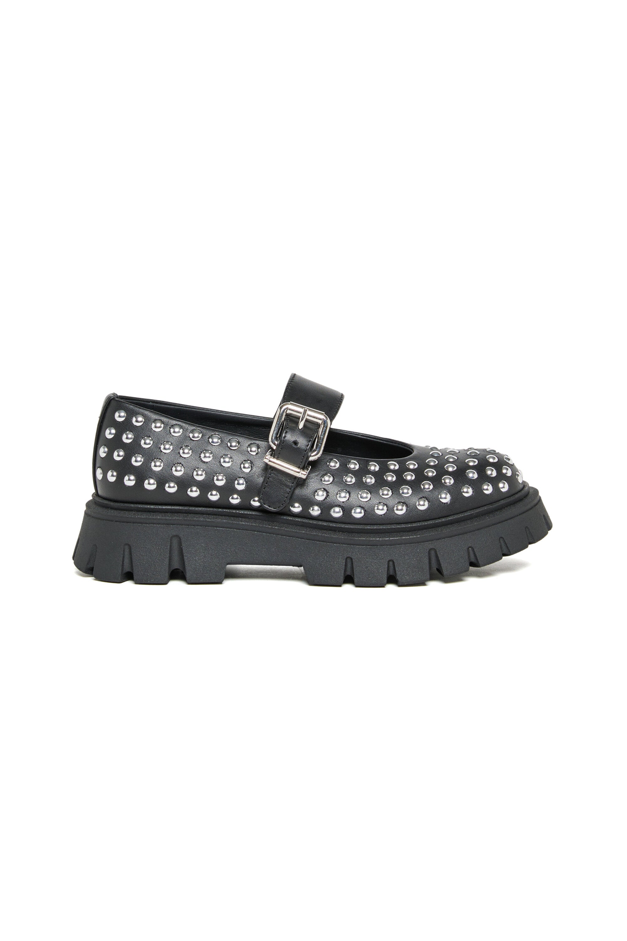 Zapatos Mary Jane de piel con tachuelas