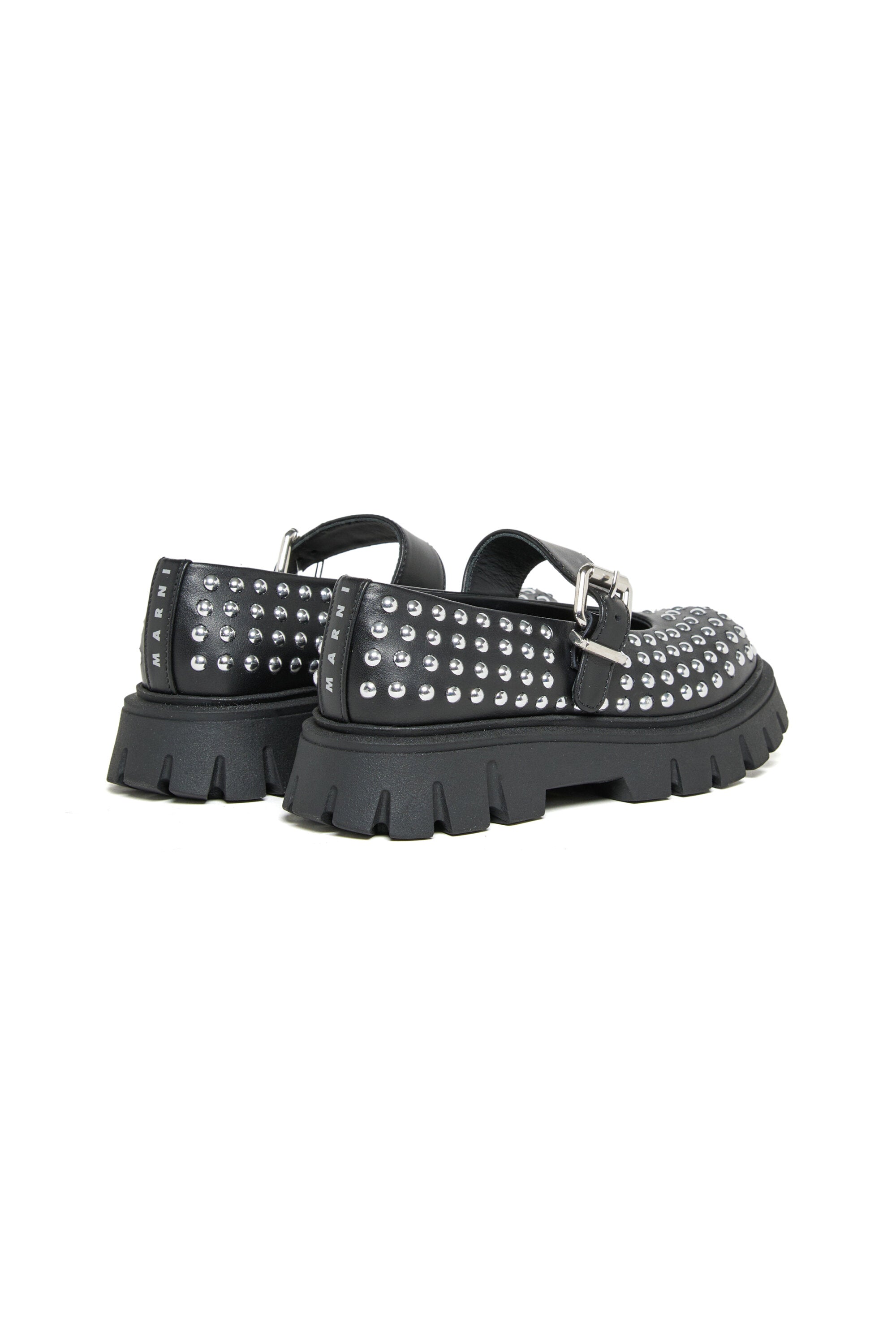Zapatos Mary Jane de piel con tachuelas