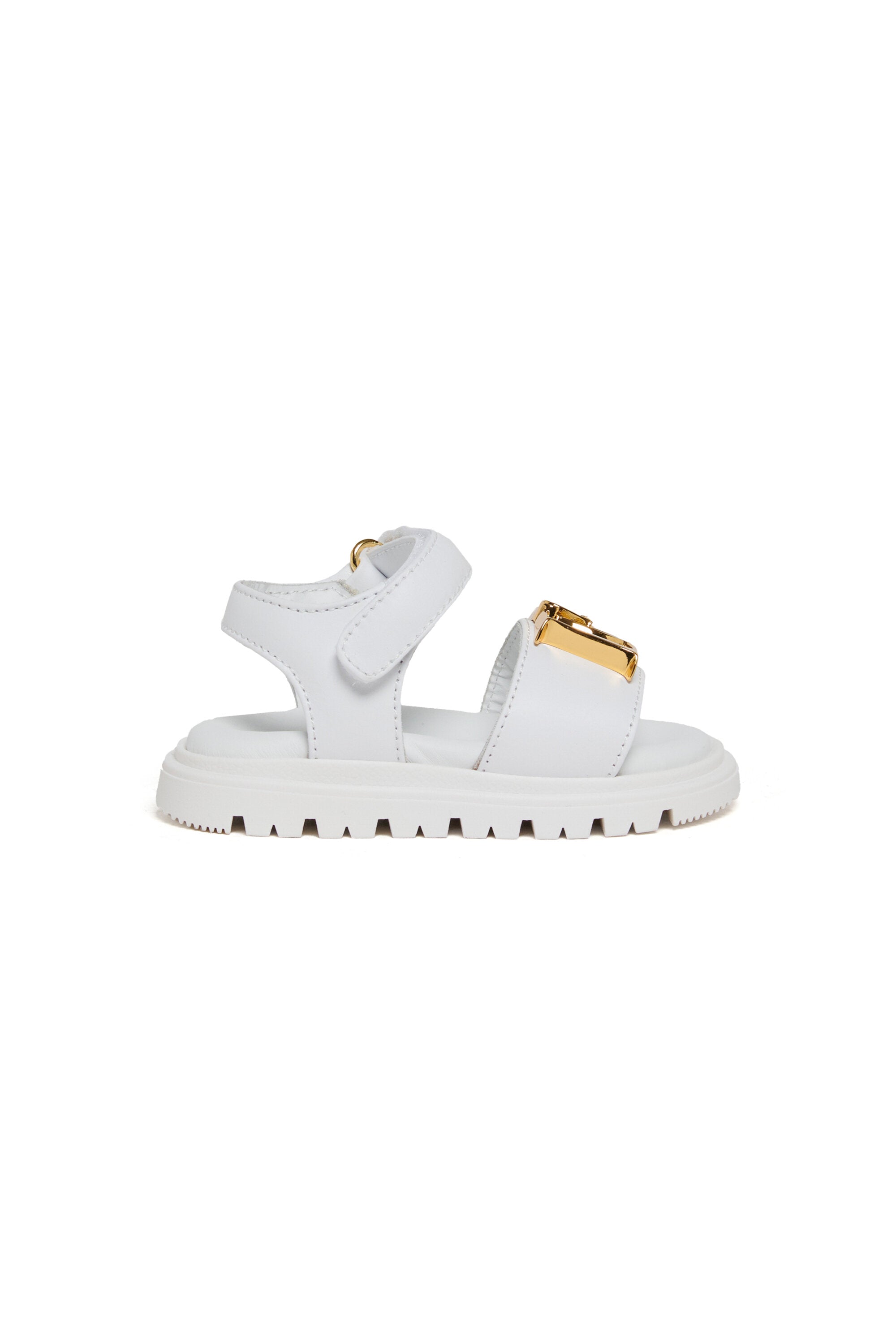Sandals with metallic detail