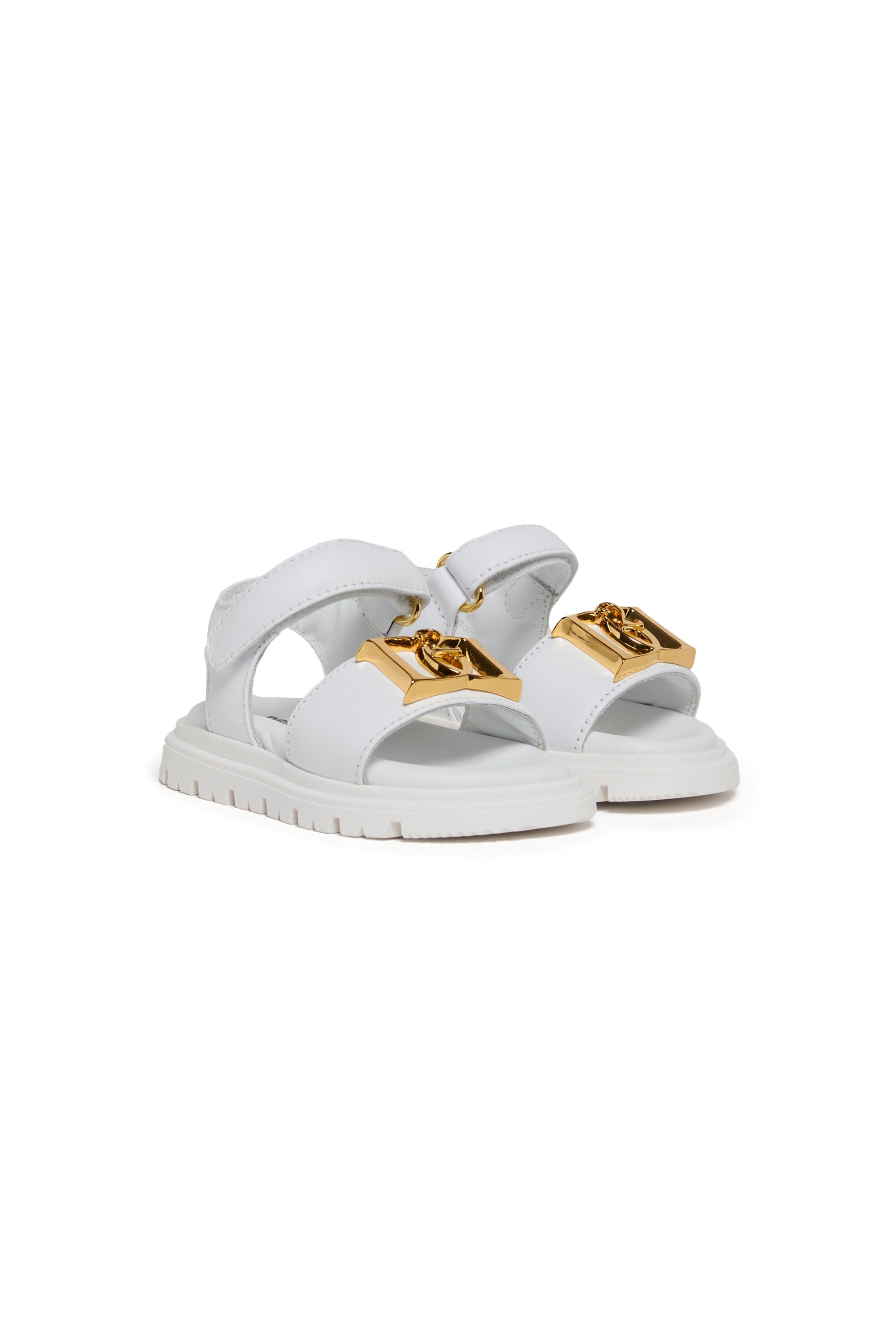 Sandals with metallic detail