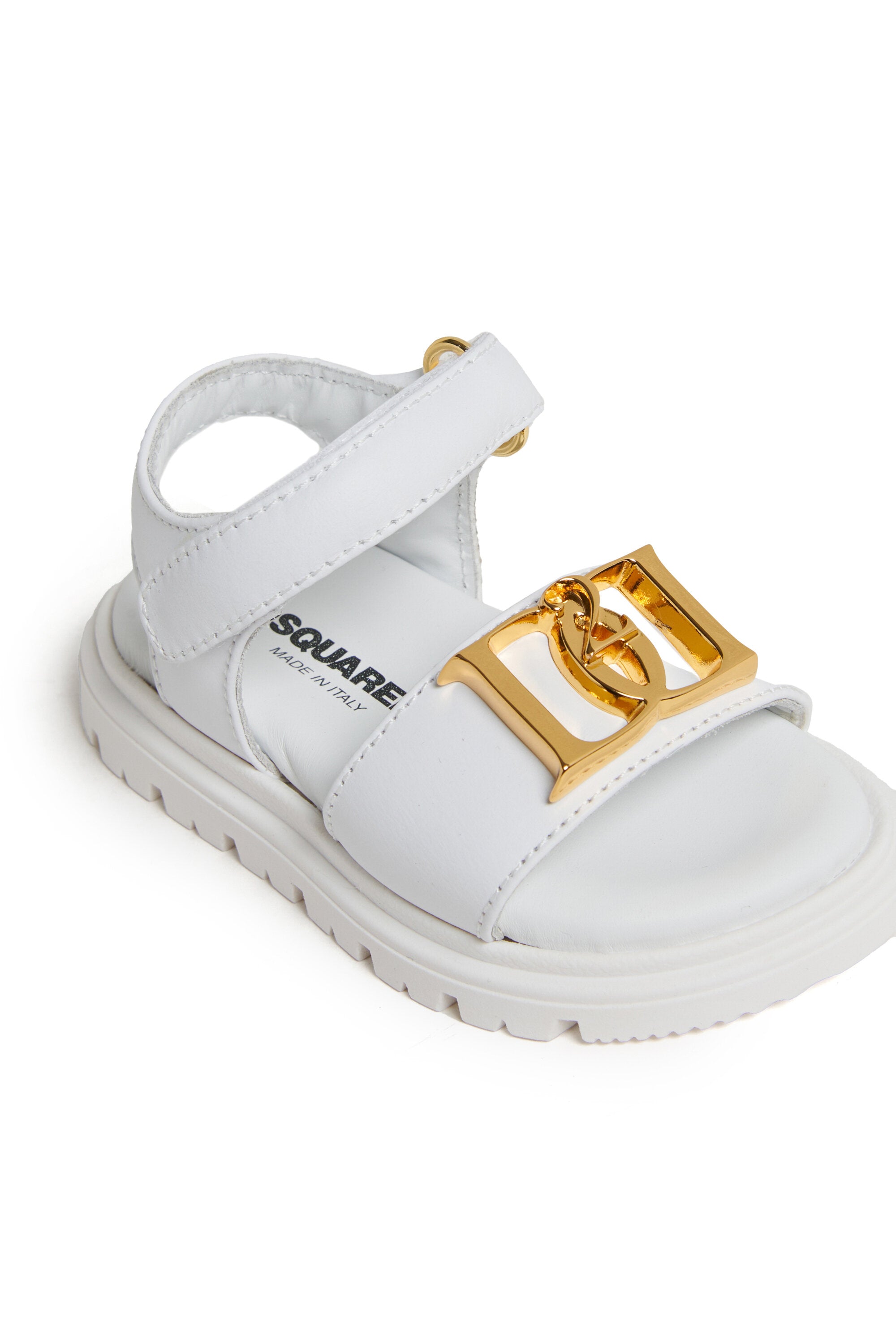 Sandals with metallic detail