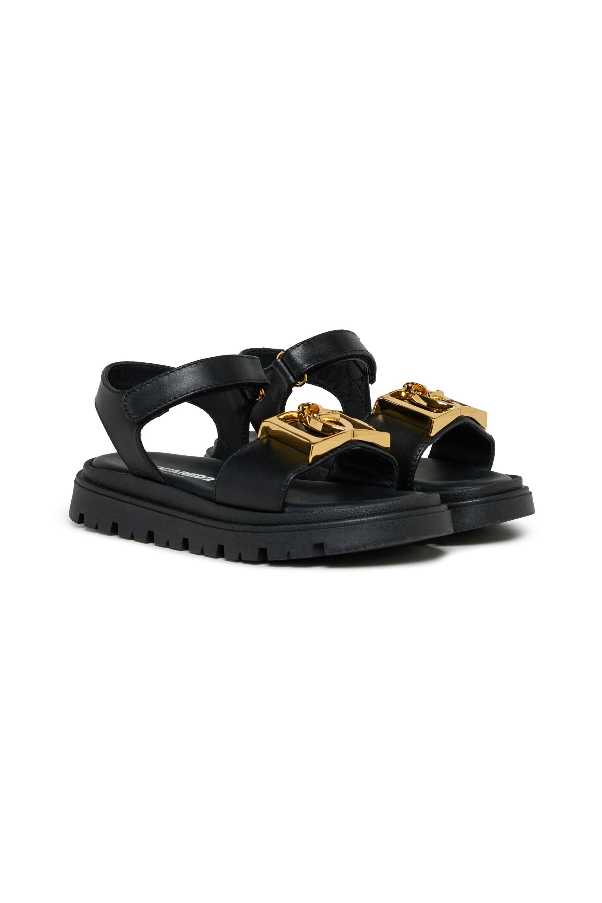 Sandals with decorative buckles