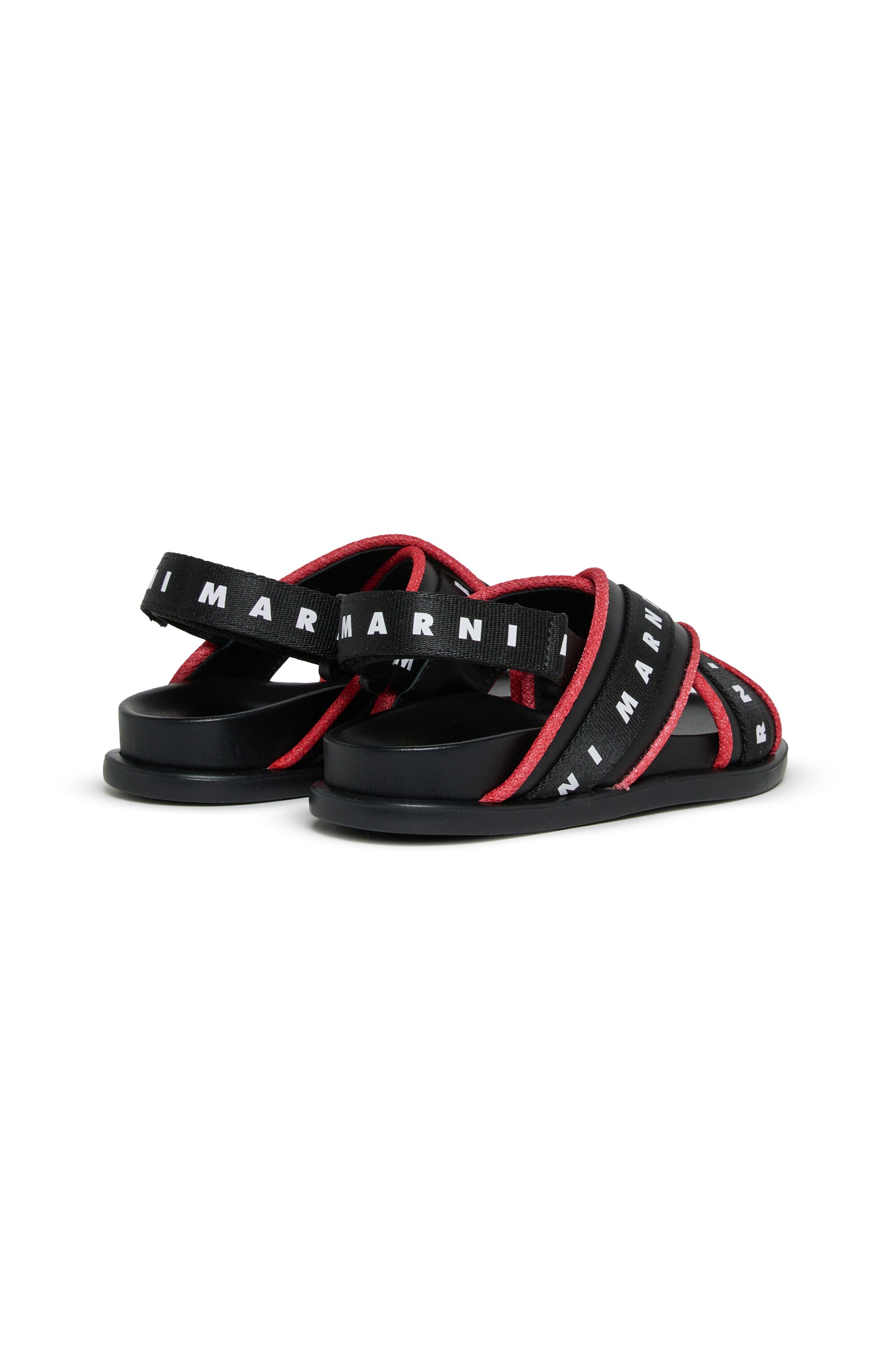 Sandalias con logo y tiras cruzadas