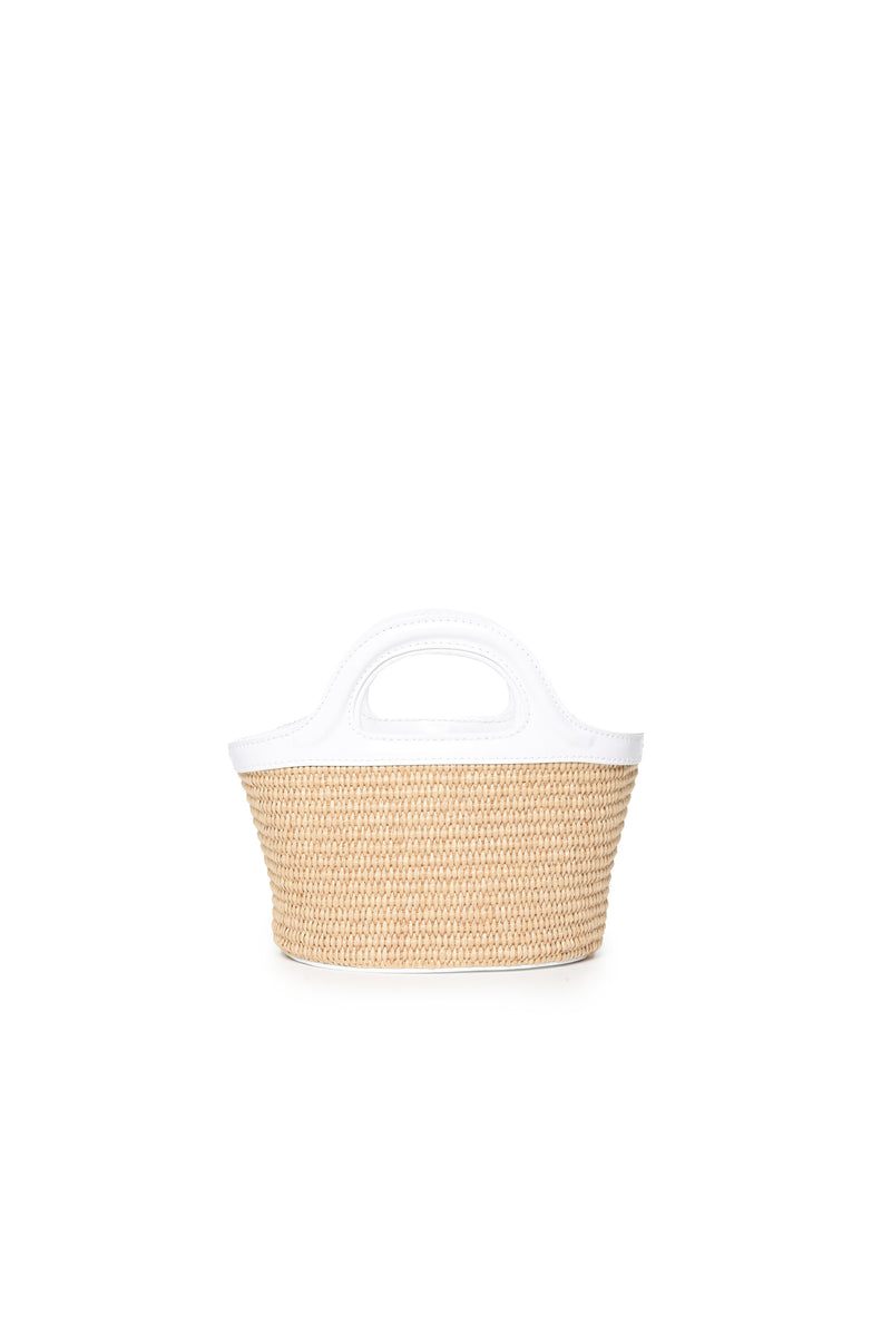 Marni Tropicalia Summer Bag Tropicalia Micro Bags Marni Beige And Lily  Tropicalia Bag In Raffia With Handles, Shoulder Strap And Fabric Lining