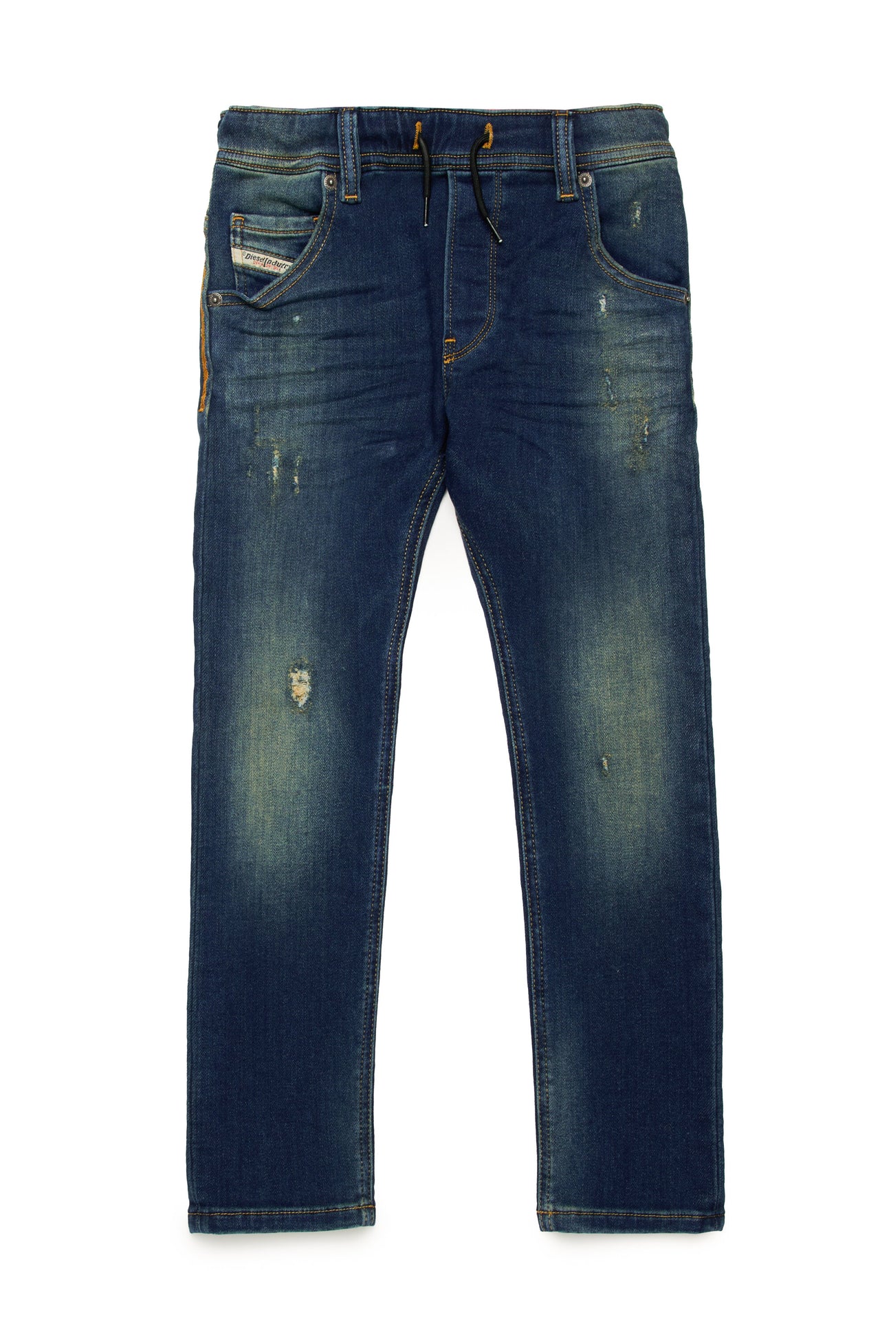 JoggJeans® tapered efecto desgastado azul oscuro - Krooley 