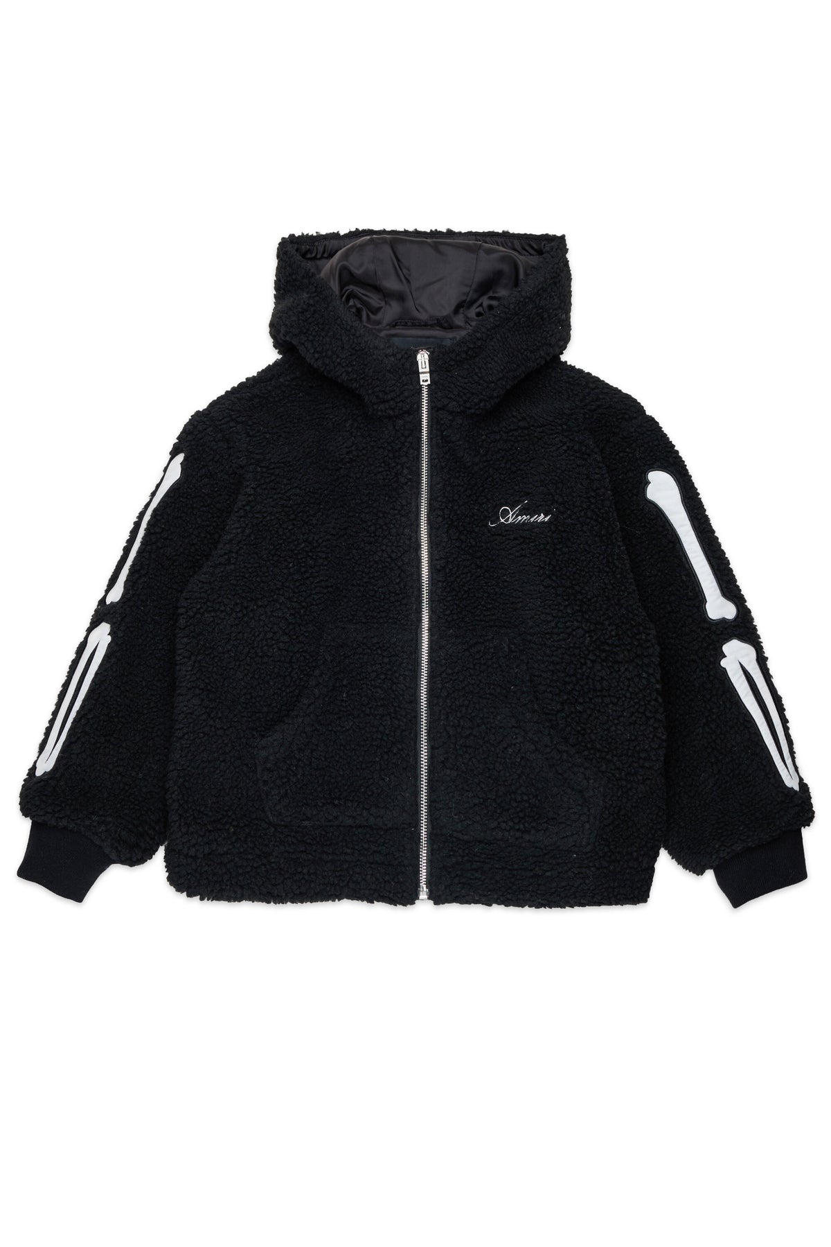 Chaqueta teddy con detalles de huesos