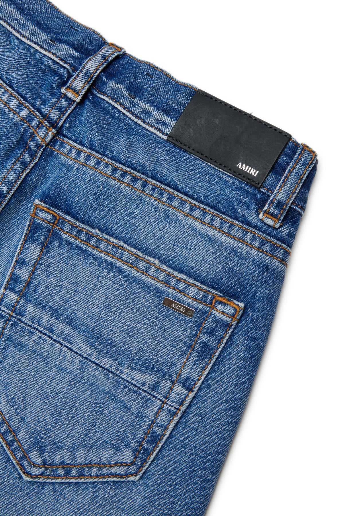 Jeans corte regular en denim azul medio